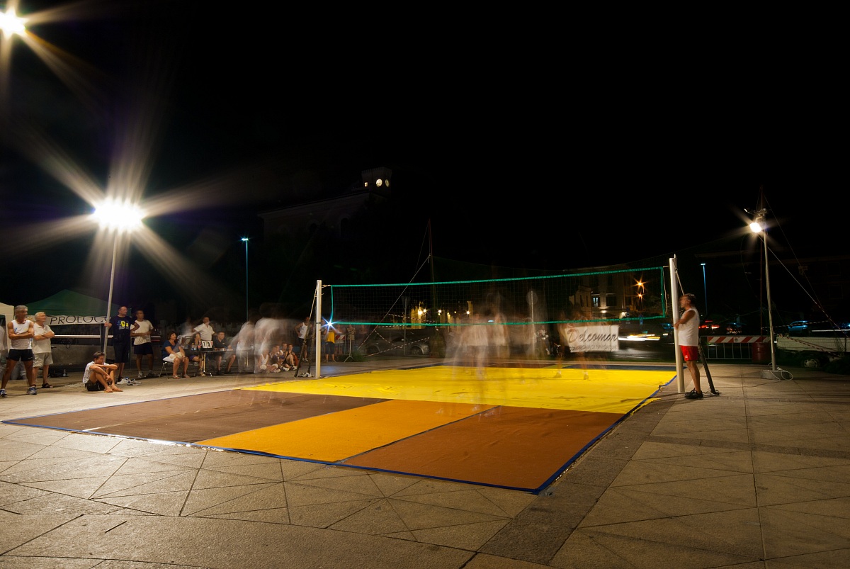 A view of the beach volleyball
