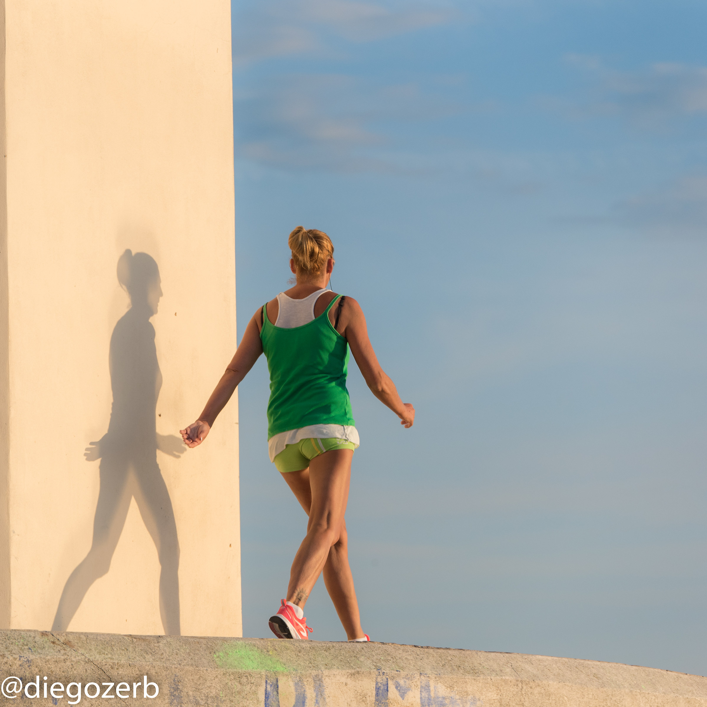 Running by holding hands