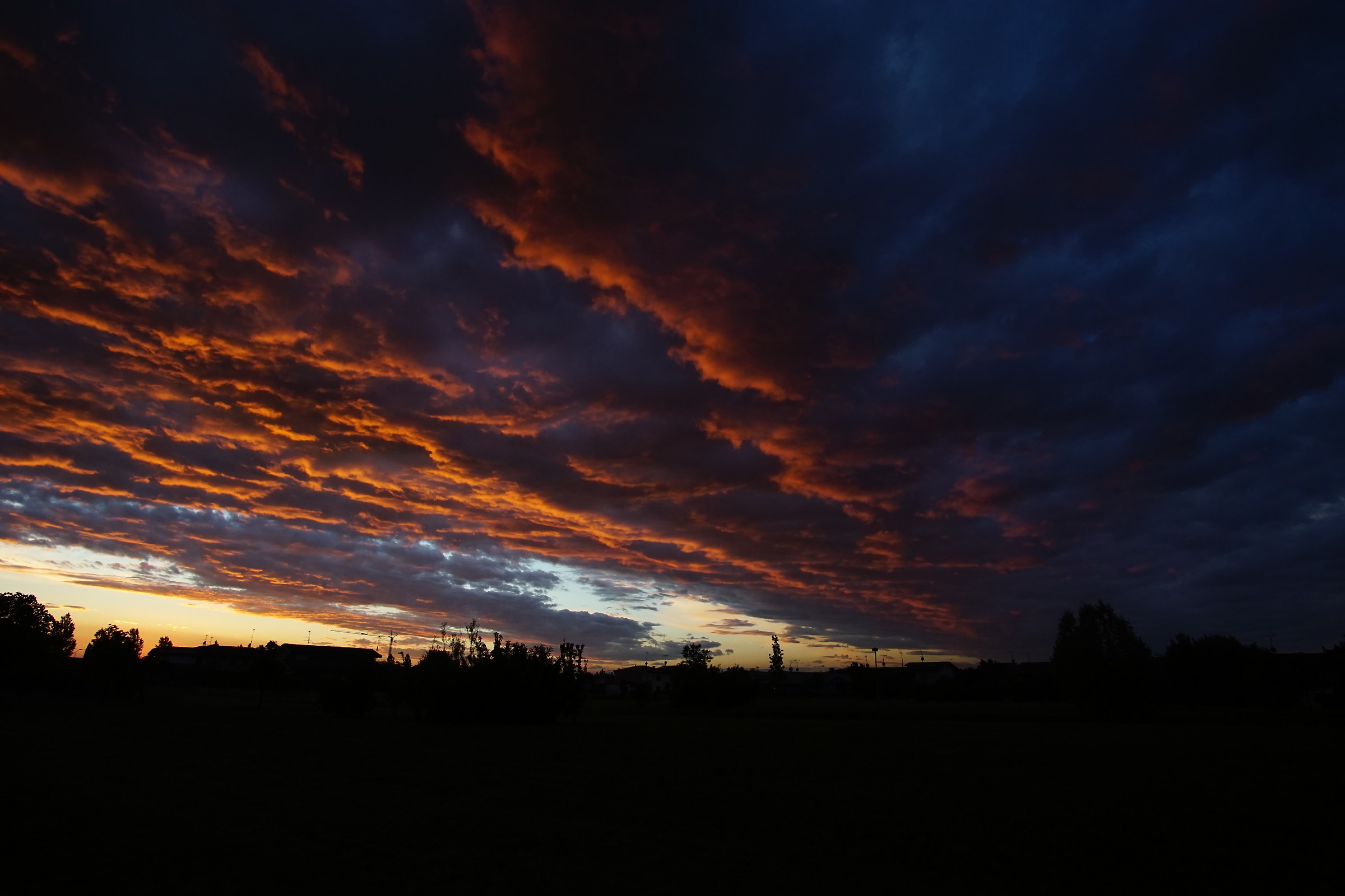 Sunset with a thunderstorm