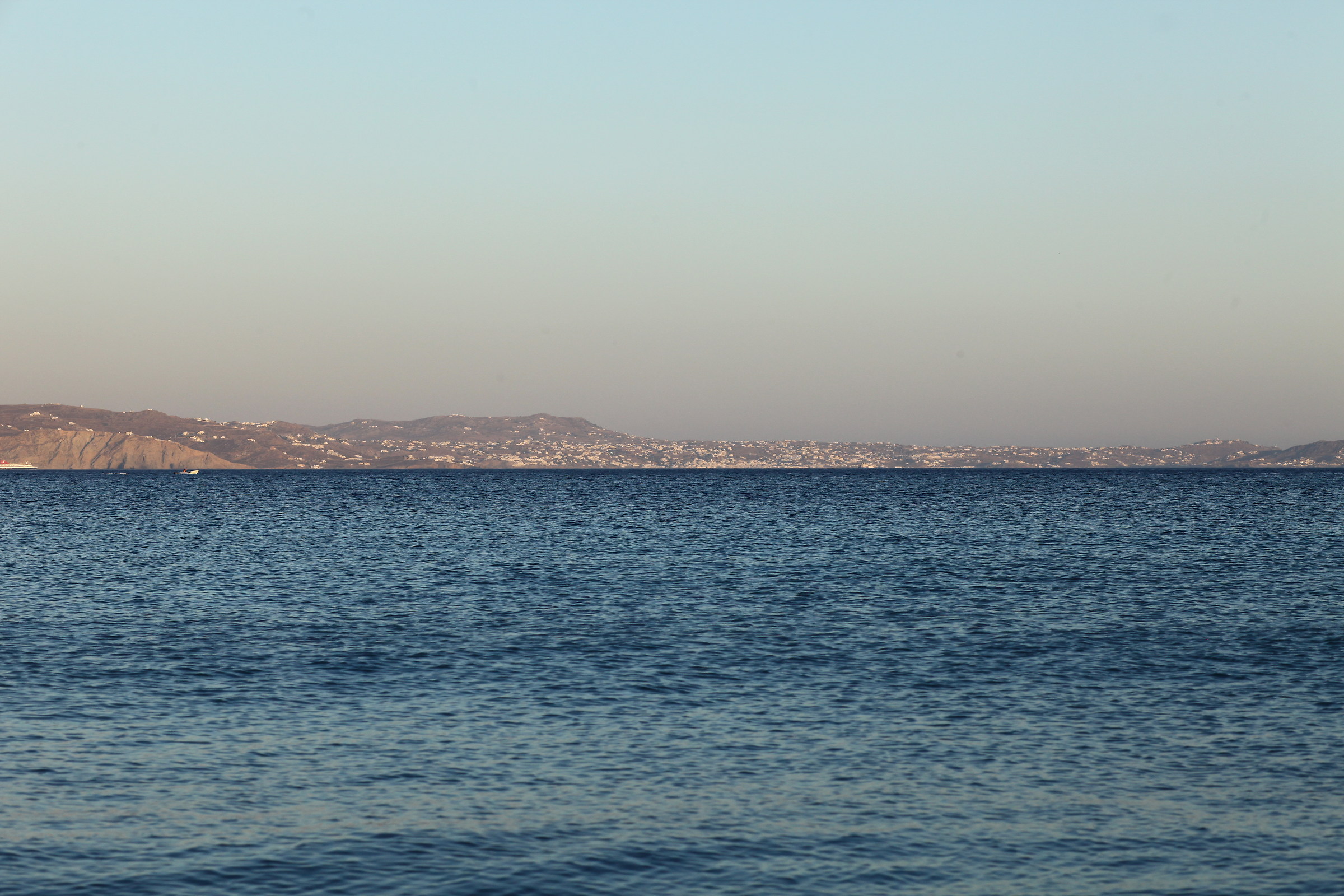 Mykonos view from tinos