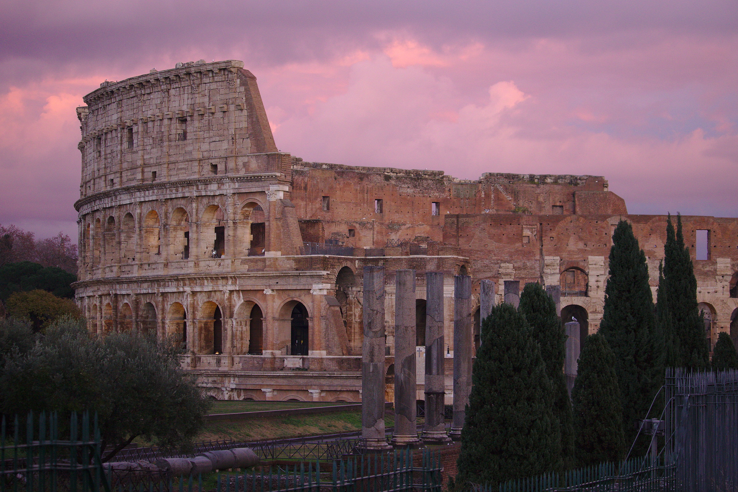 Colosseum at sunset