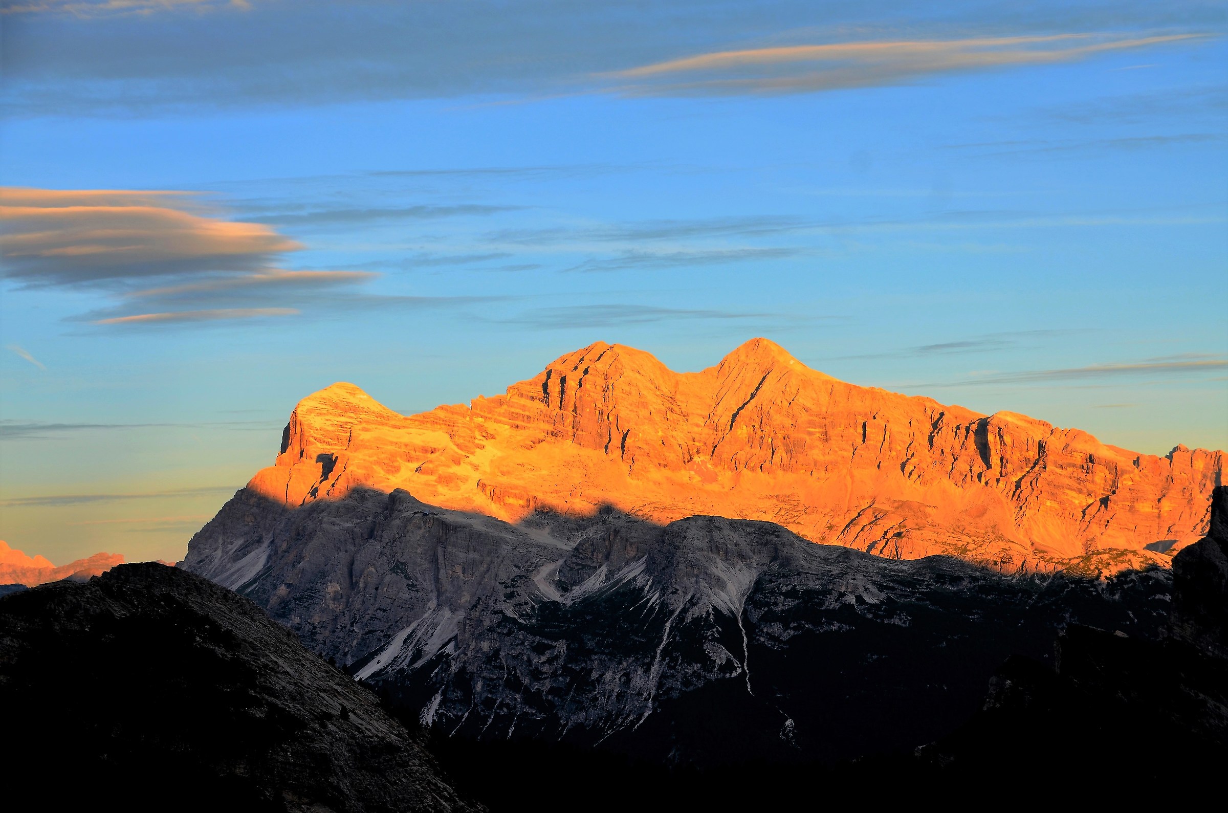 Le Tofane baciate dal sole