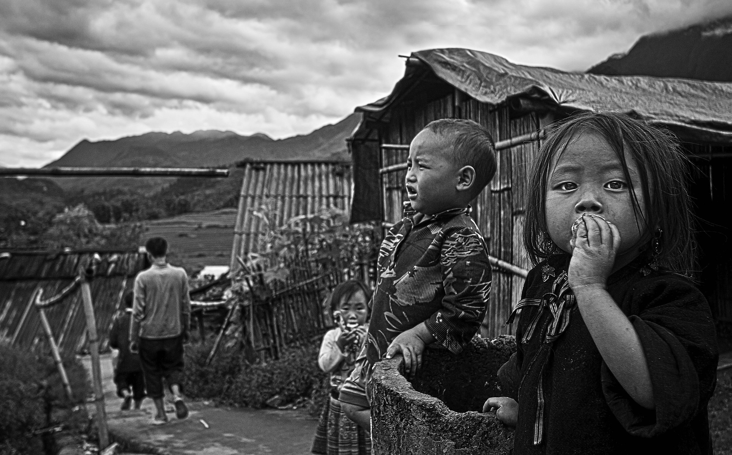 Chinese village in the mountains
