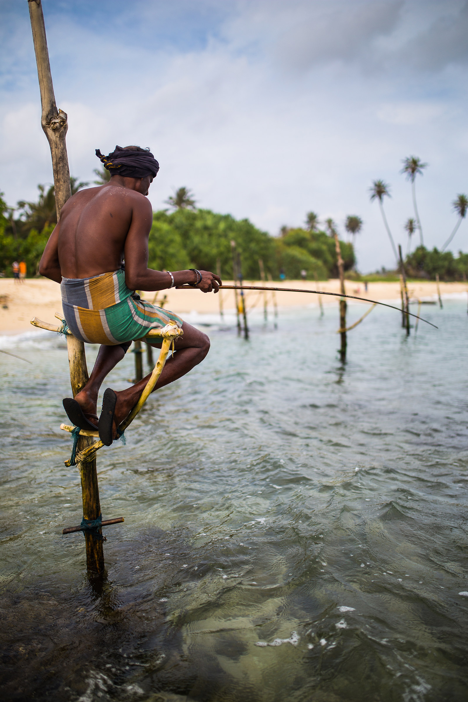 Fisherman on stilts