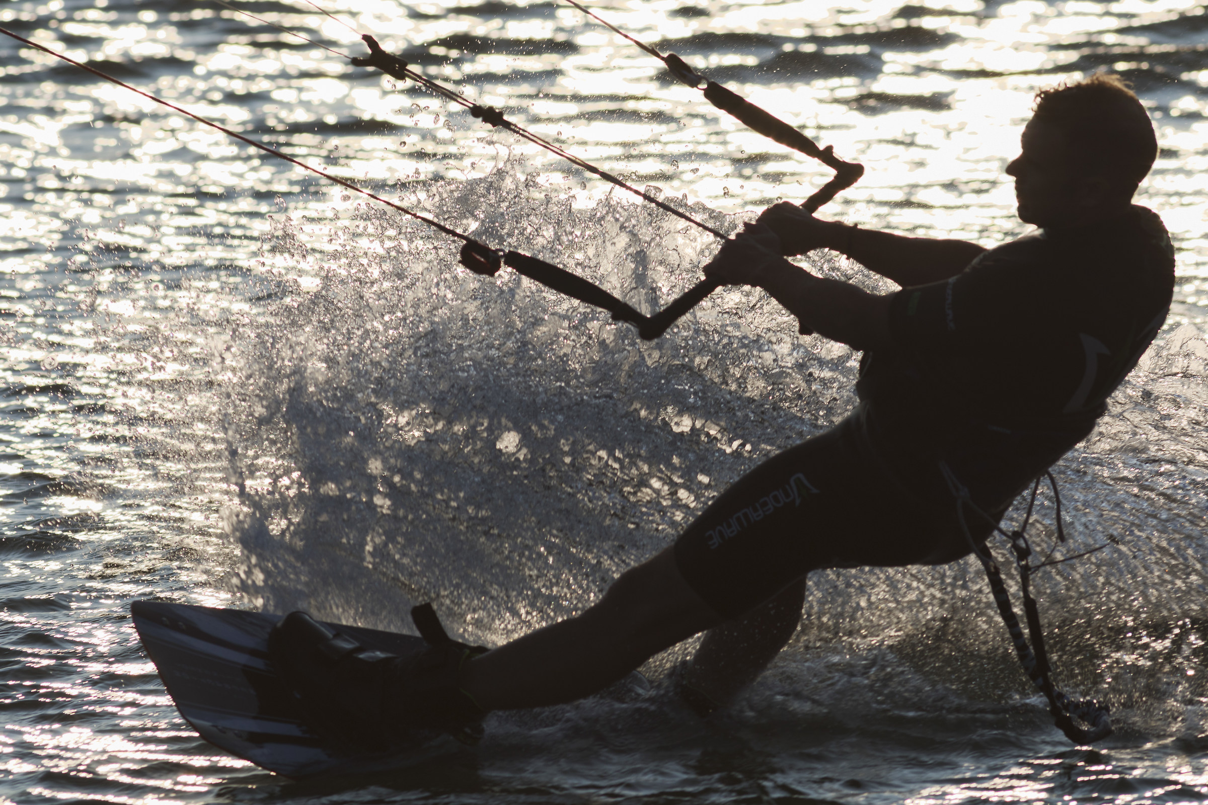 Kite surfing backlight