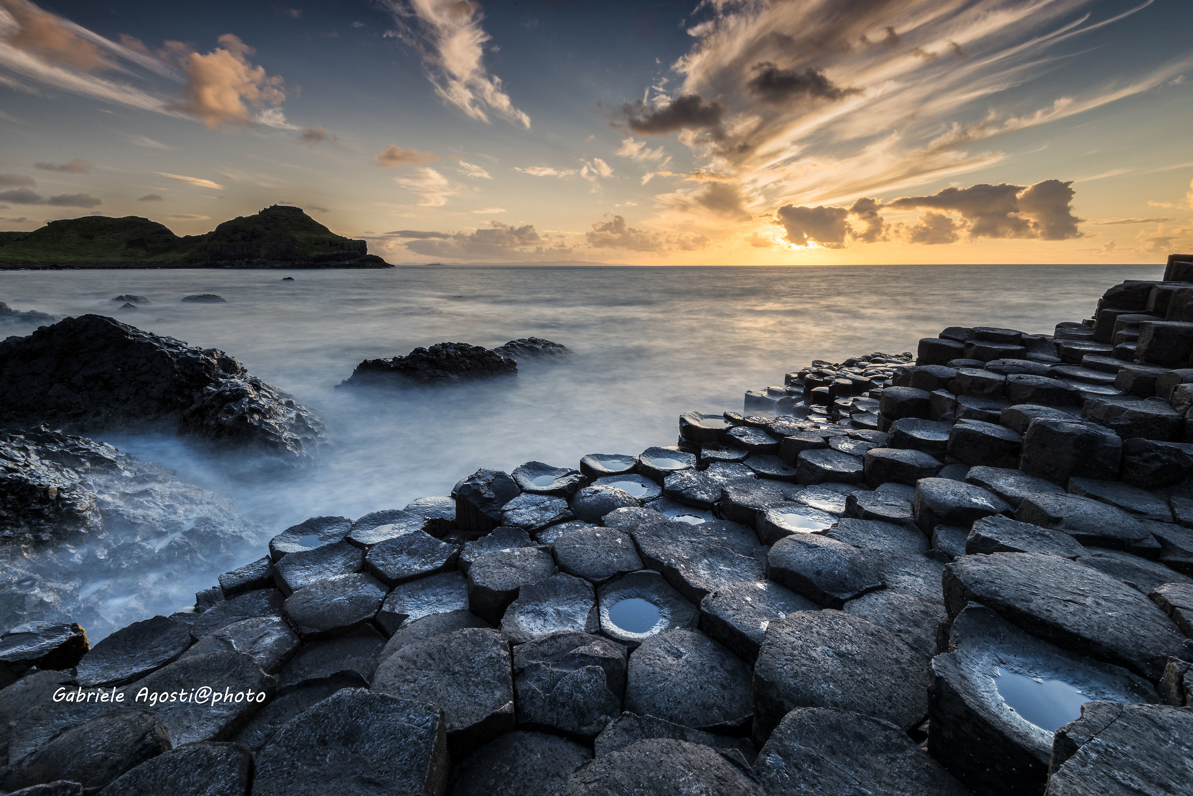 Sunset on the Giant's Causeway