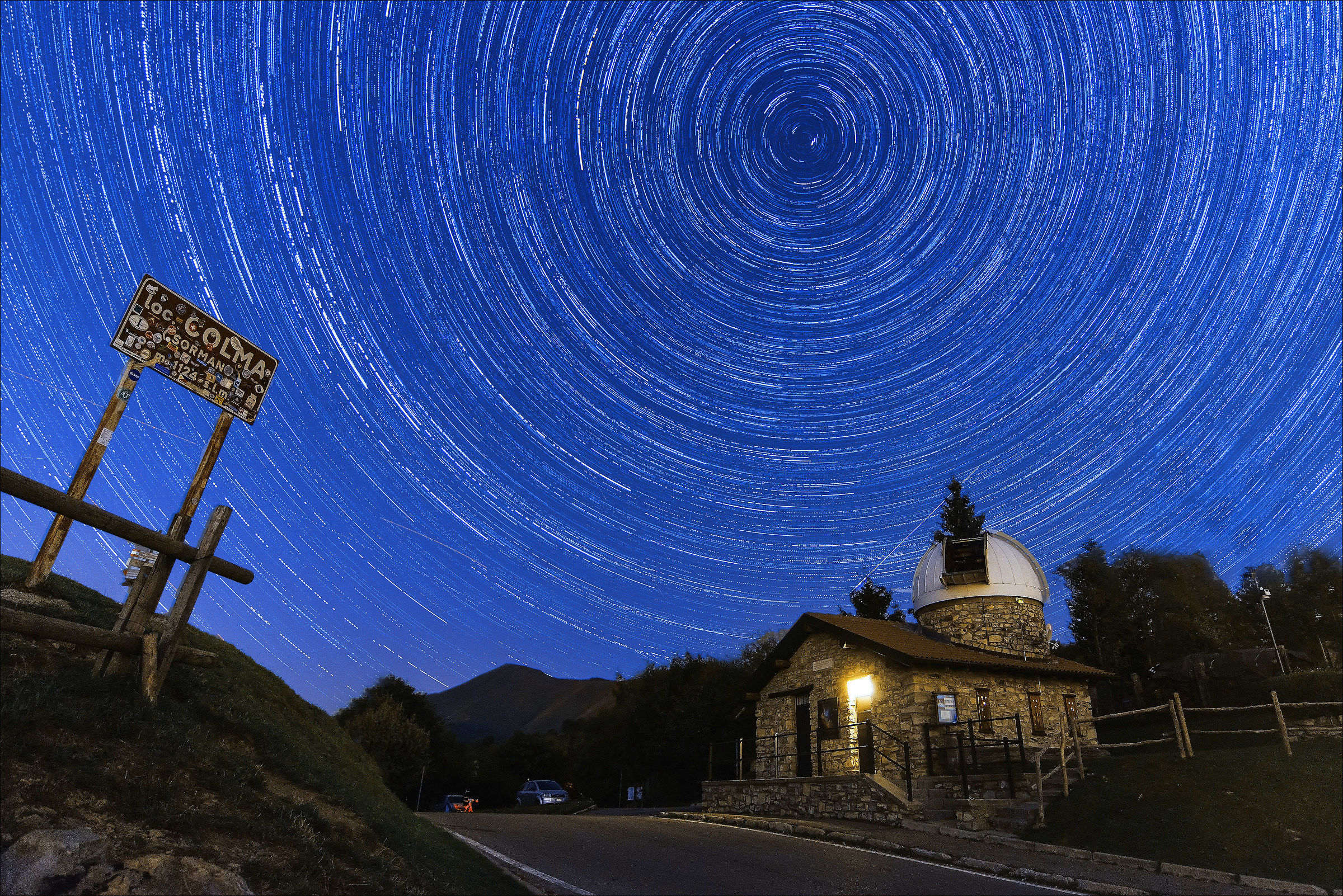 Star trails dall' osservatorio astronomico di Sormano