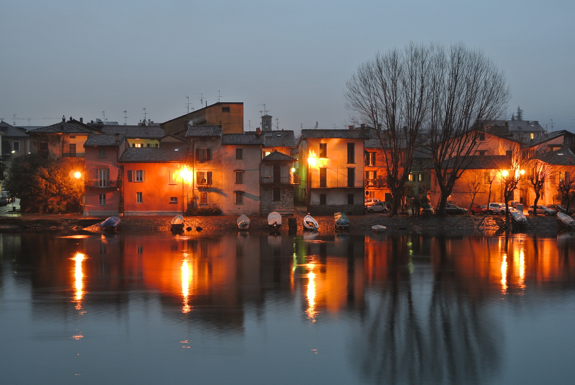 Fishermen's village on the lake