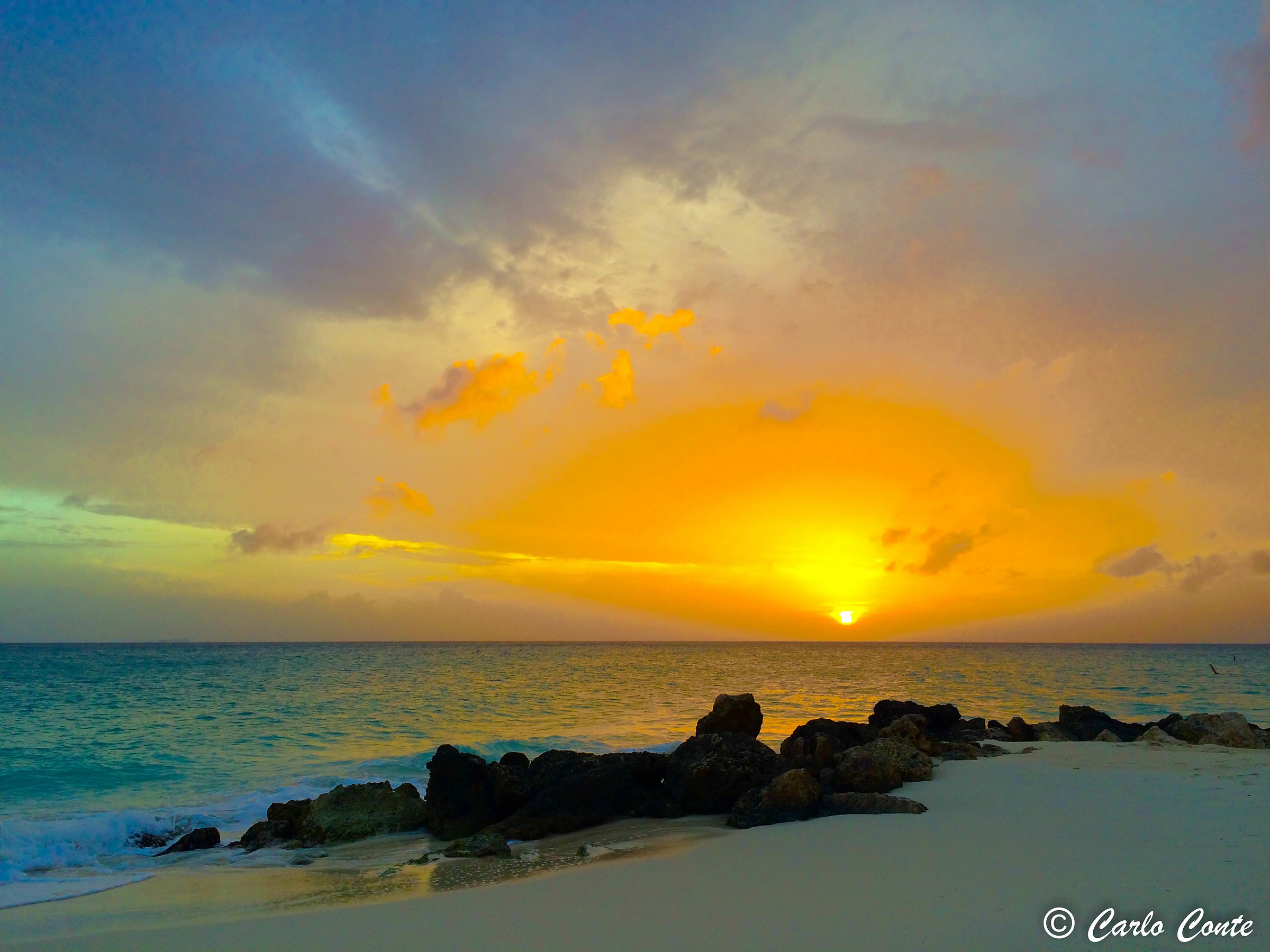 Tramonto a Eagle Beach (Aruba)