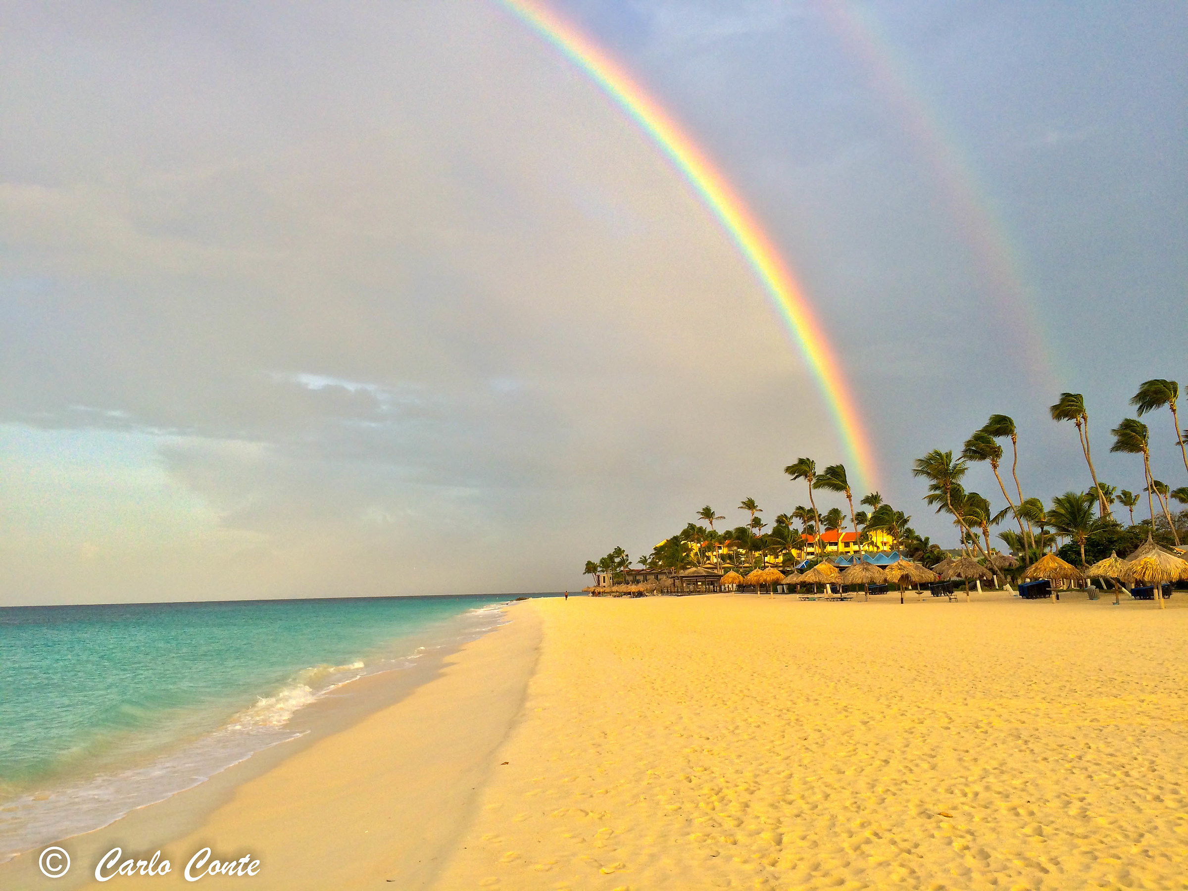 Arcobaleno a Eagle Beach (Aruba)