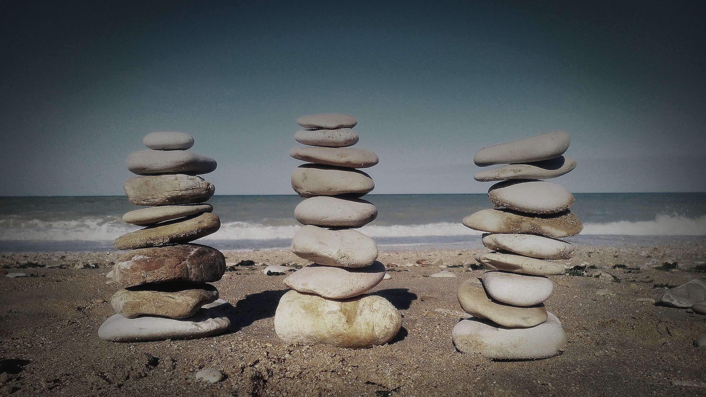 Equilibrio in spiaggia