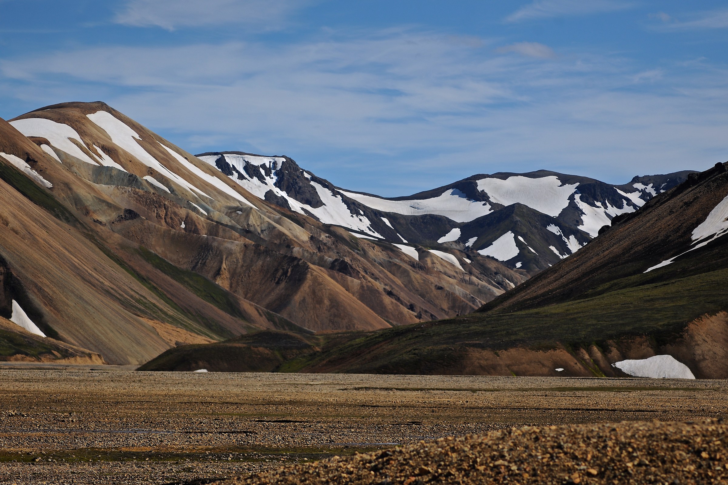 Painted mountains landmannalaugar, islanda