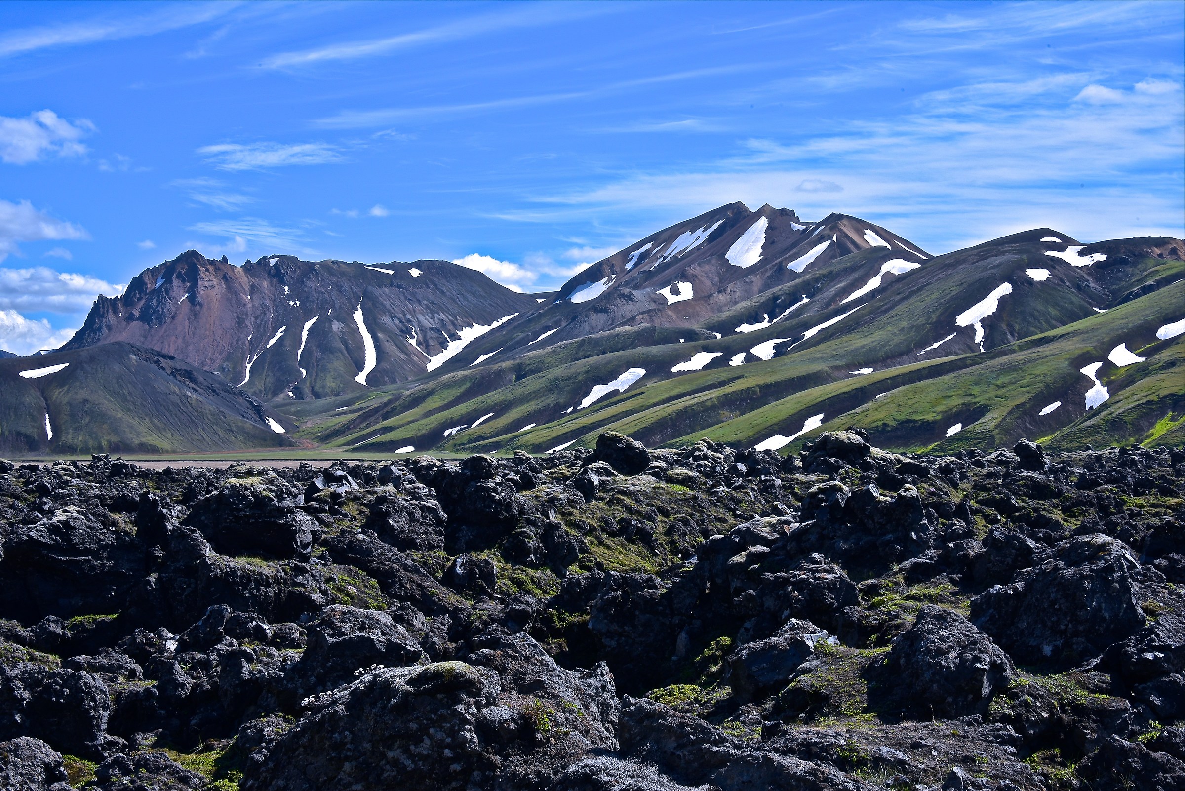 Lava field, landmannalaugar islanda