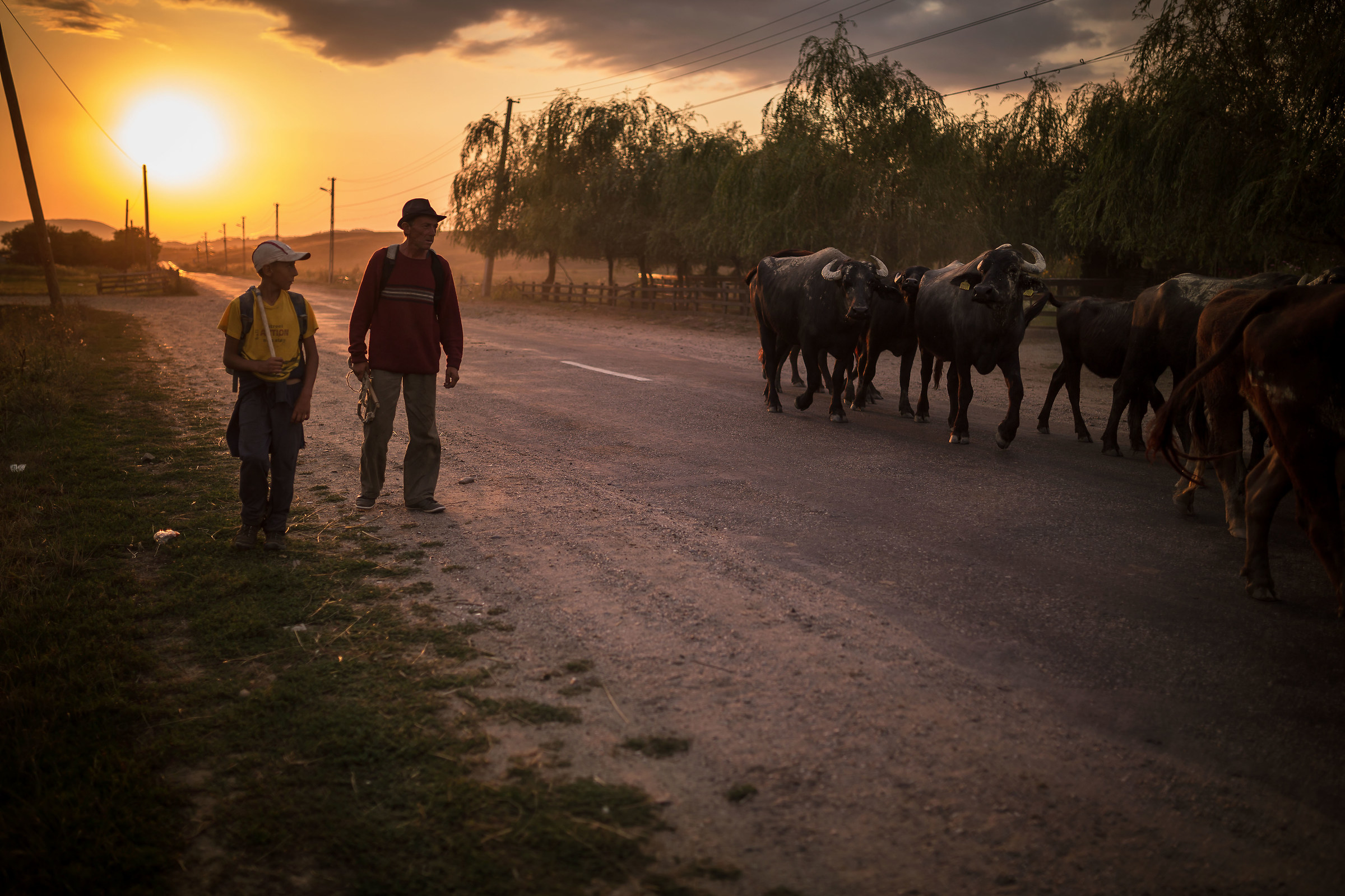 tramonto nel sud del Maramures