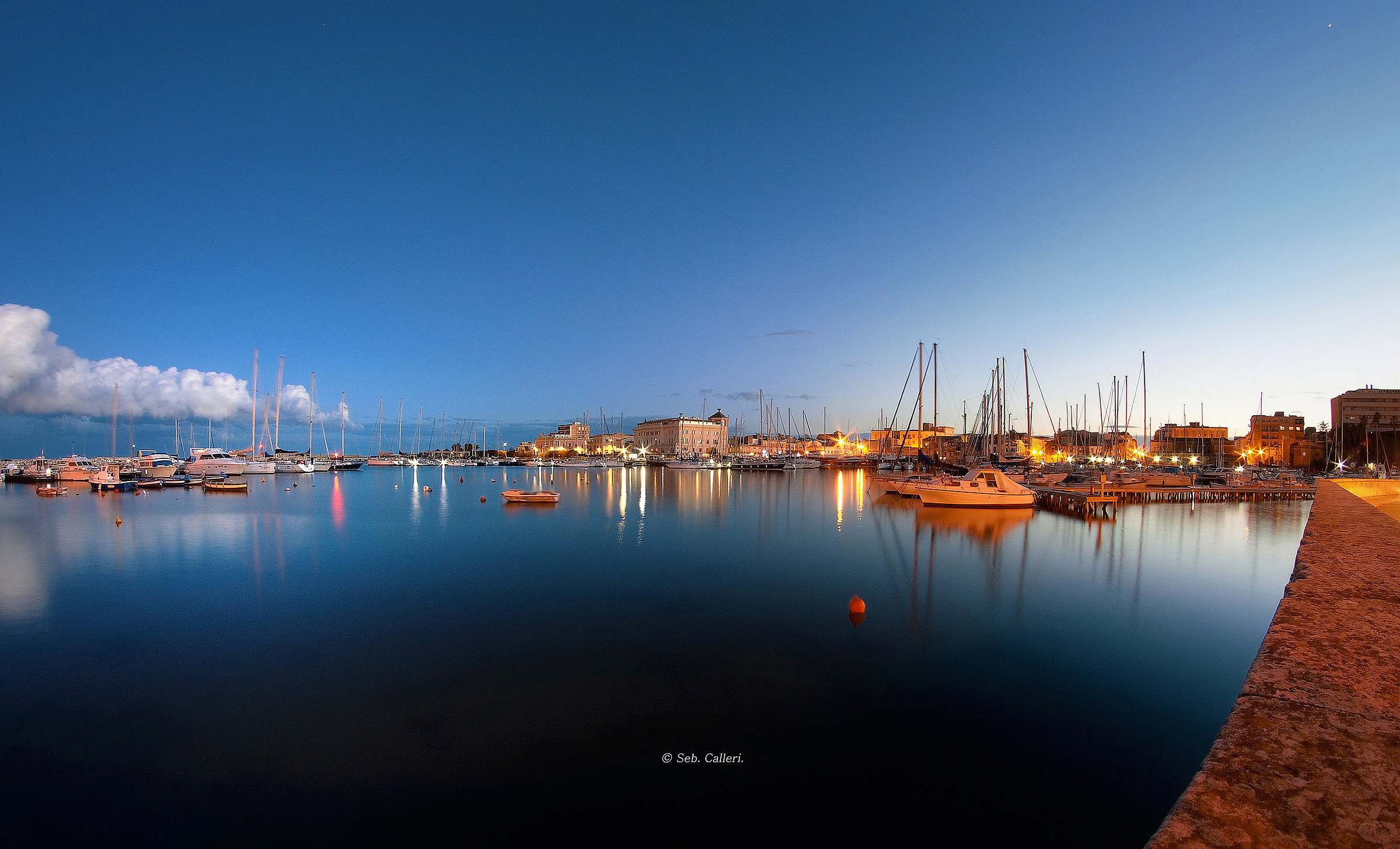 " Il mare calmo della sera "