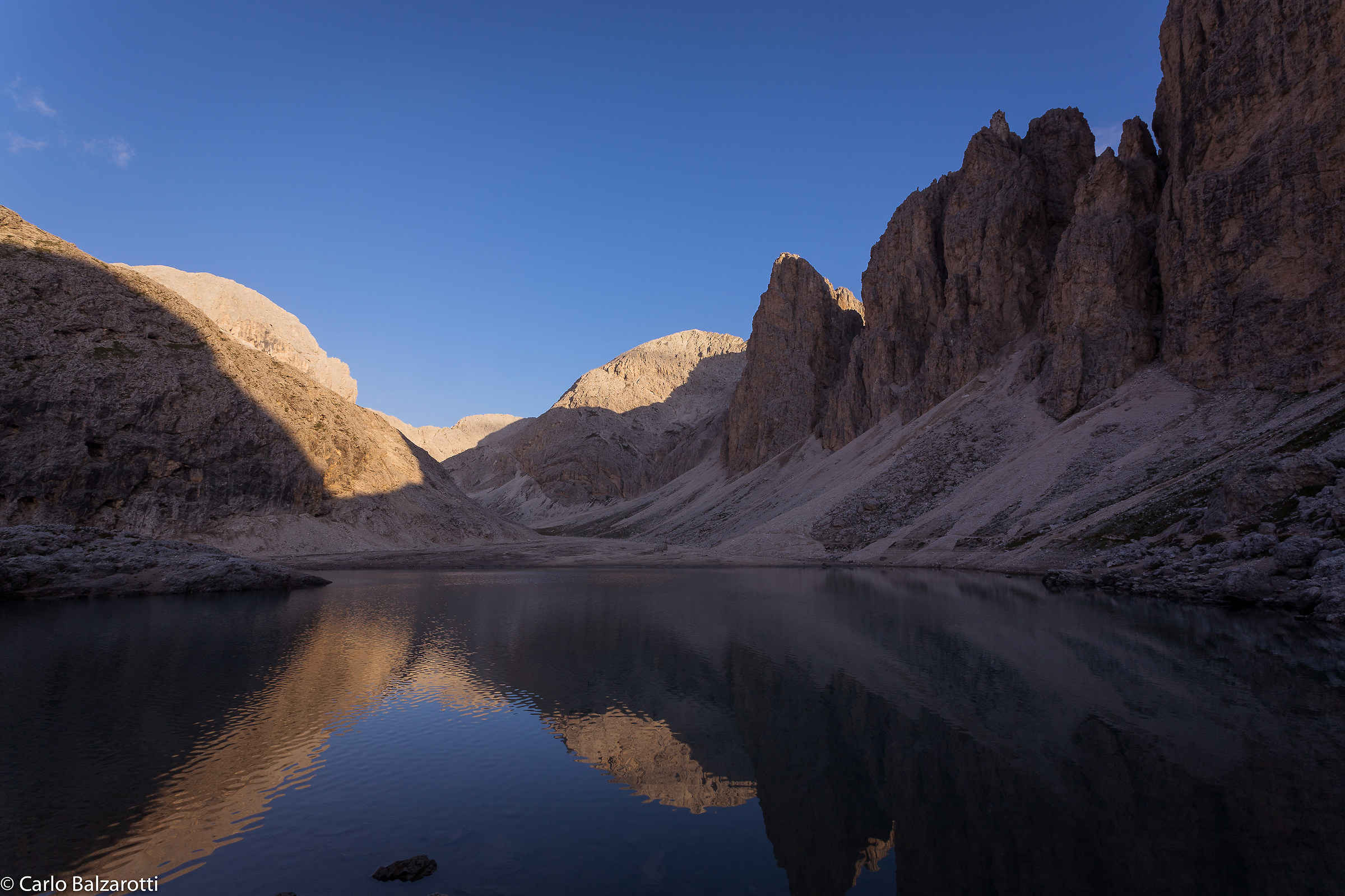 Lake Antermoia in the Catinaccio group