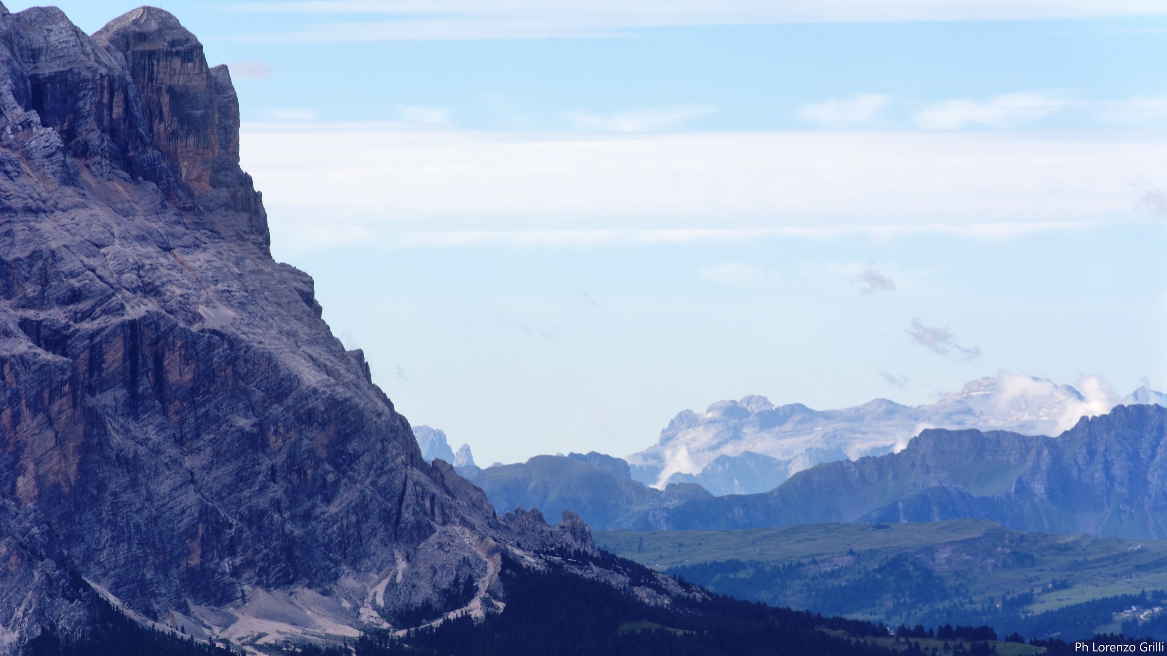 The Marmolada view from Plan de Corones