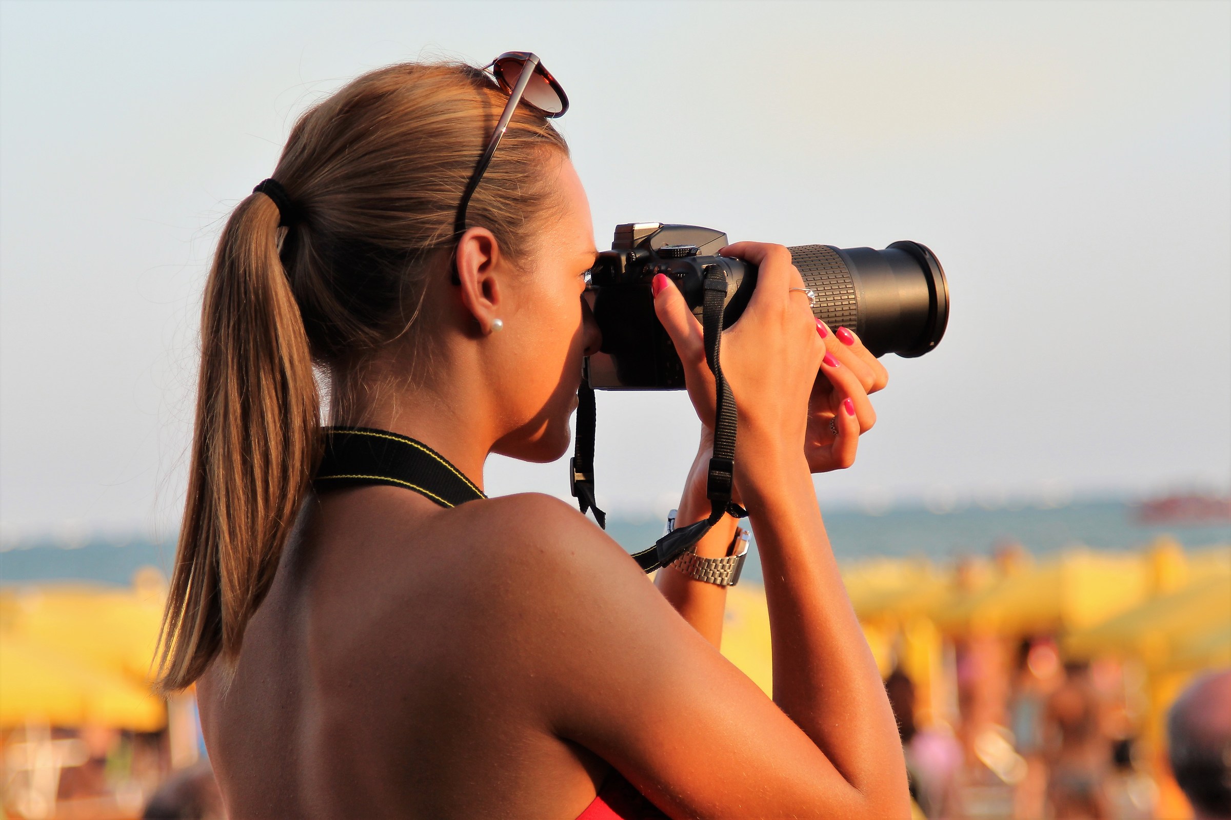 Fotografa in spiaggia
