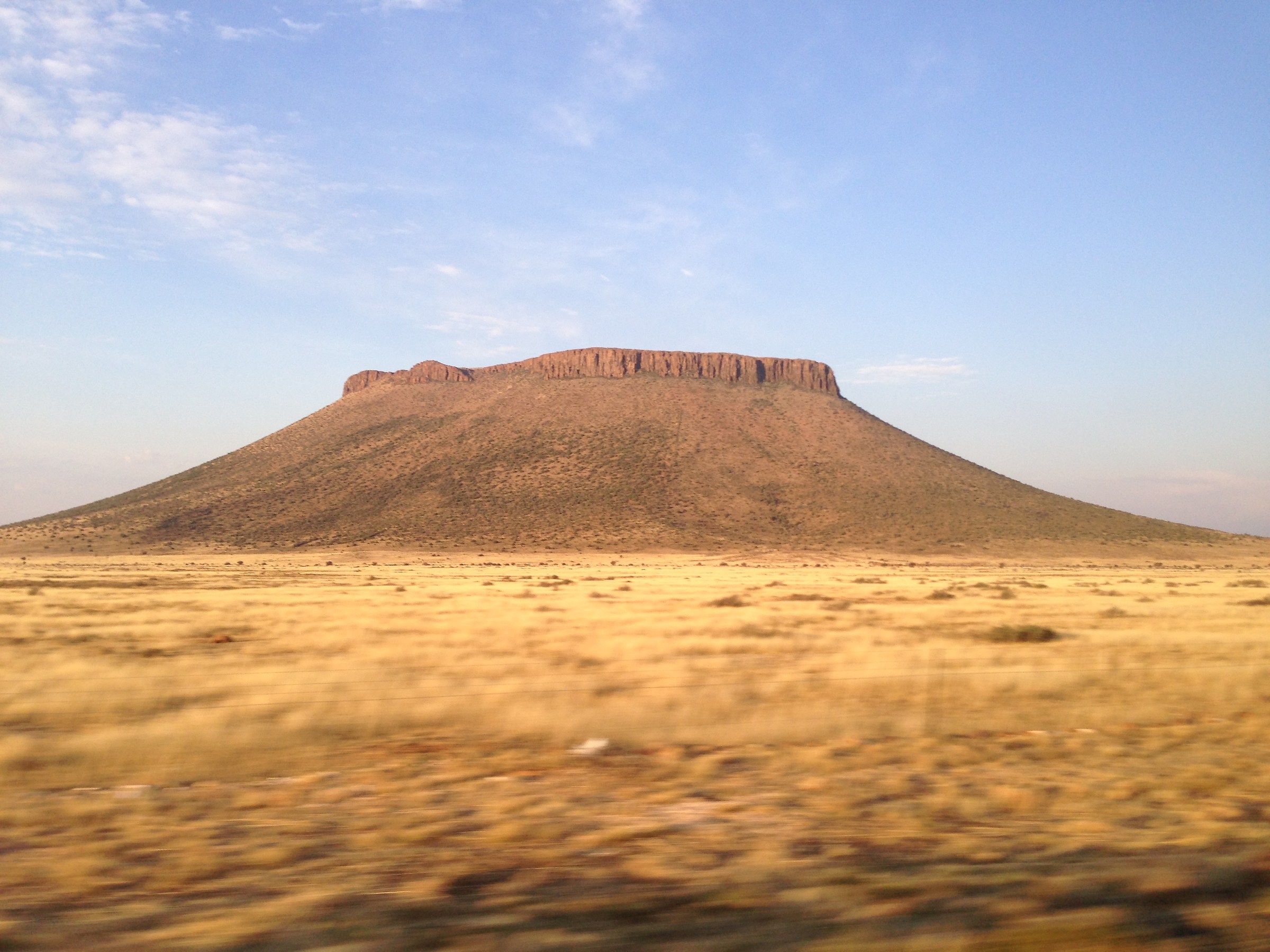 View from the car. Journey to South Africa