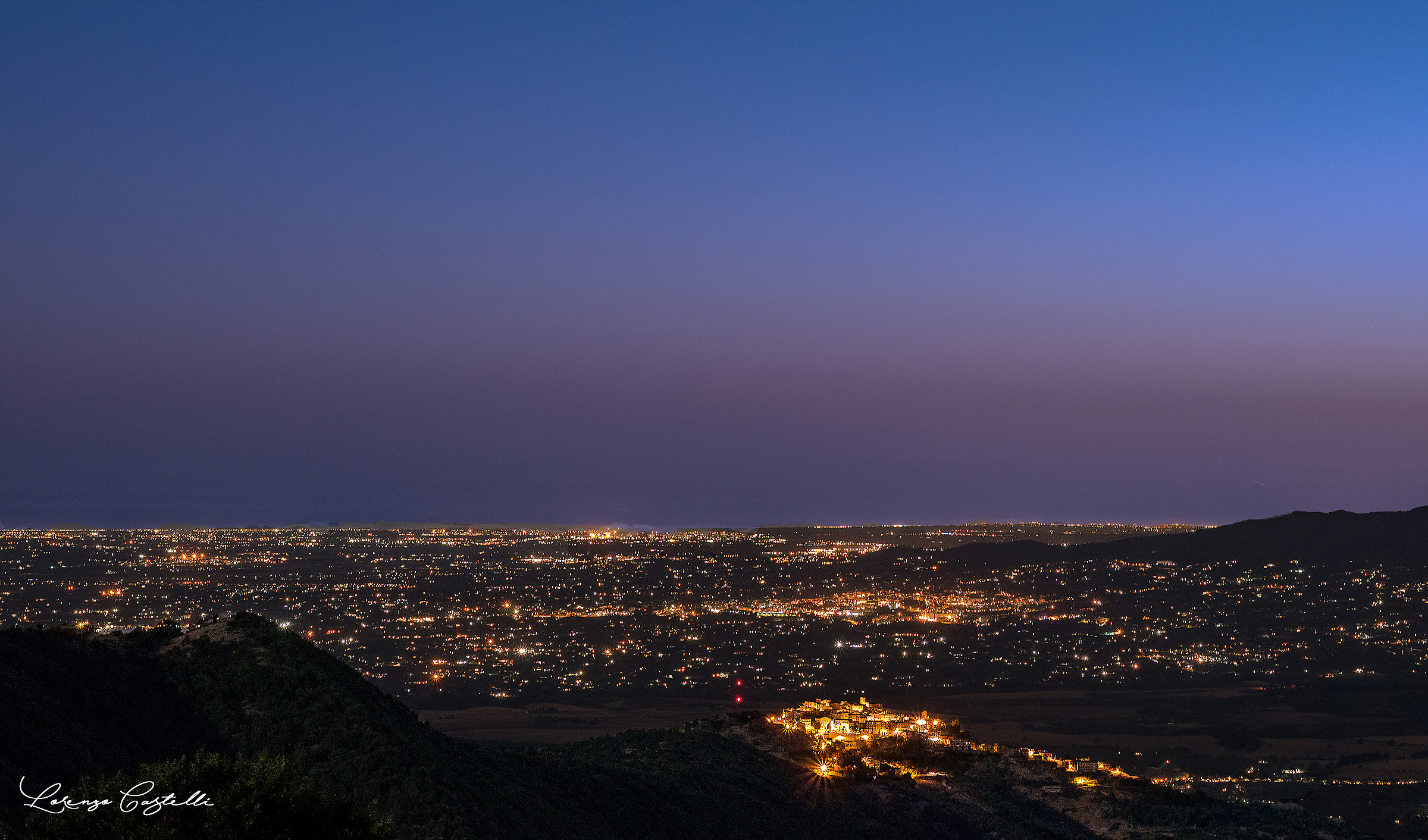 Pianura Pontina vista da 1100m
