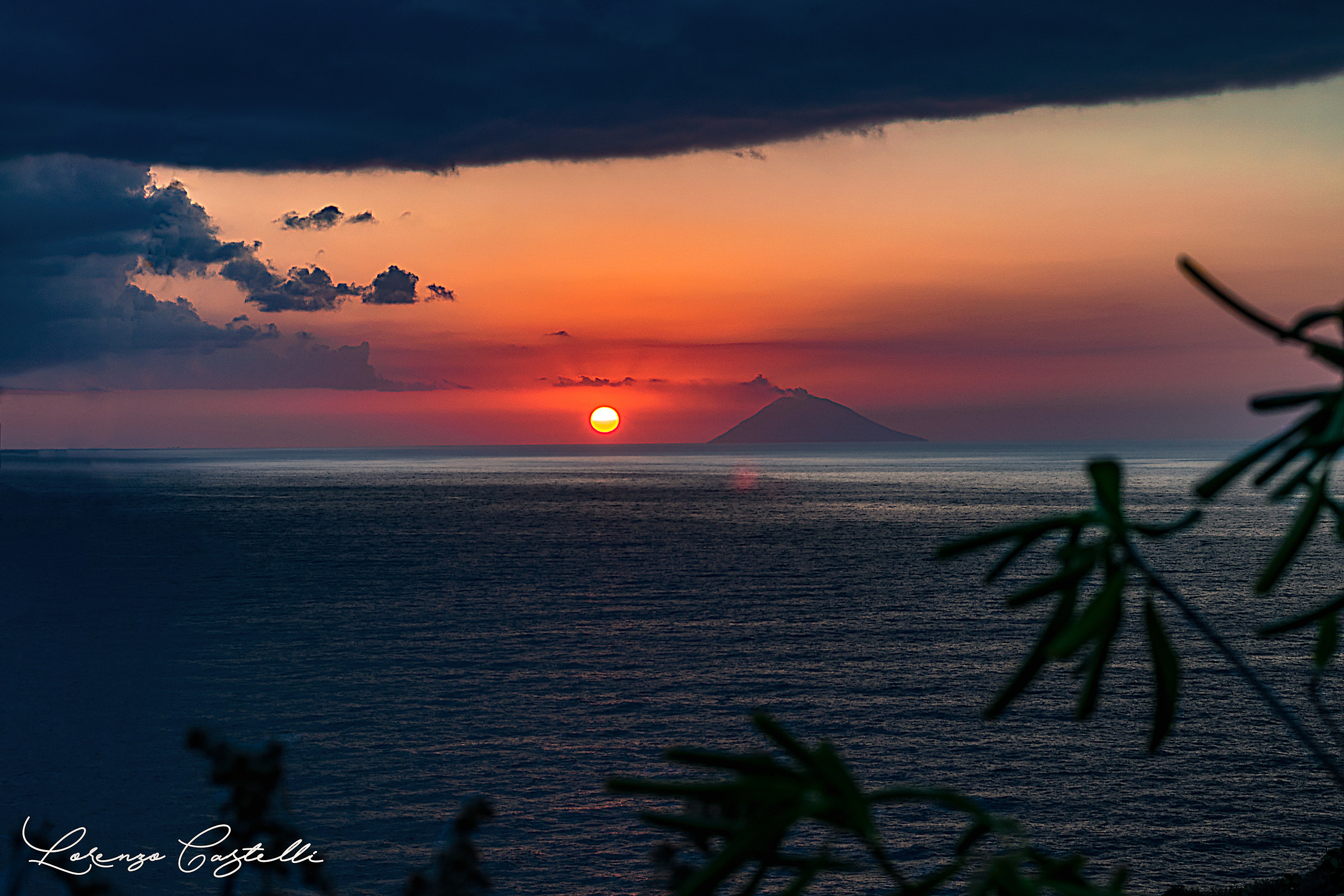 Sunset over Stromboli
