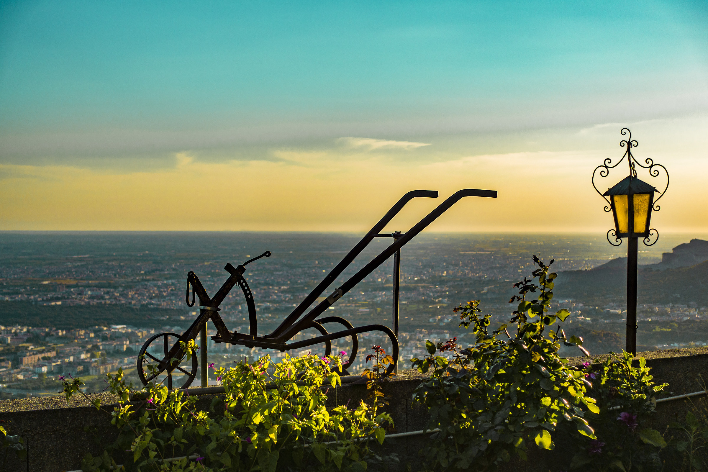 Carriola al tramonto