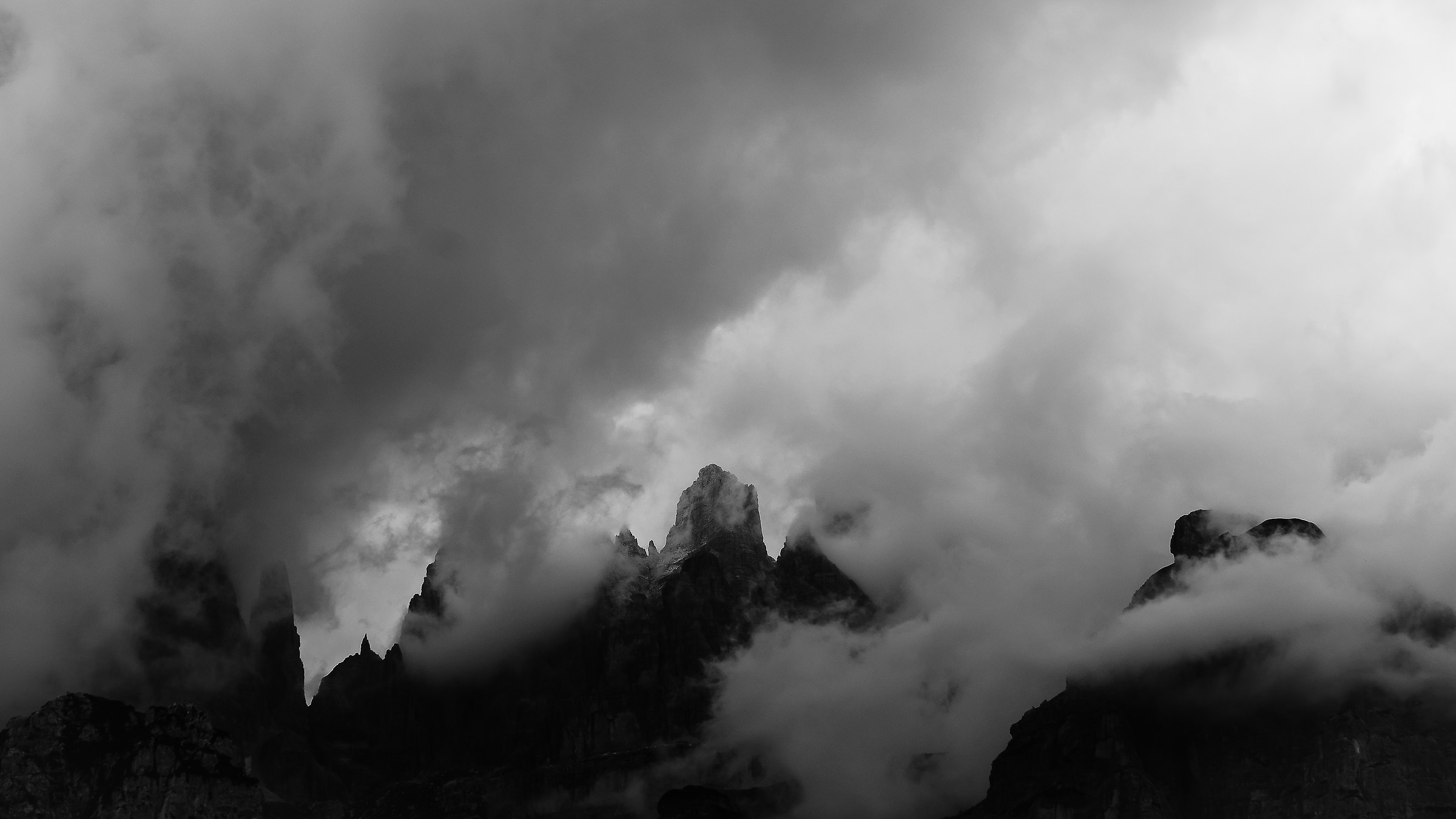 Dolomites into storm