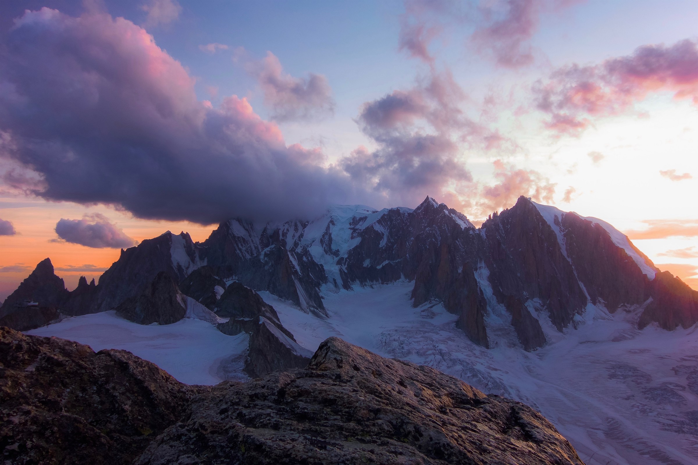 Tramonto sul Monte Bianco