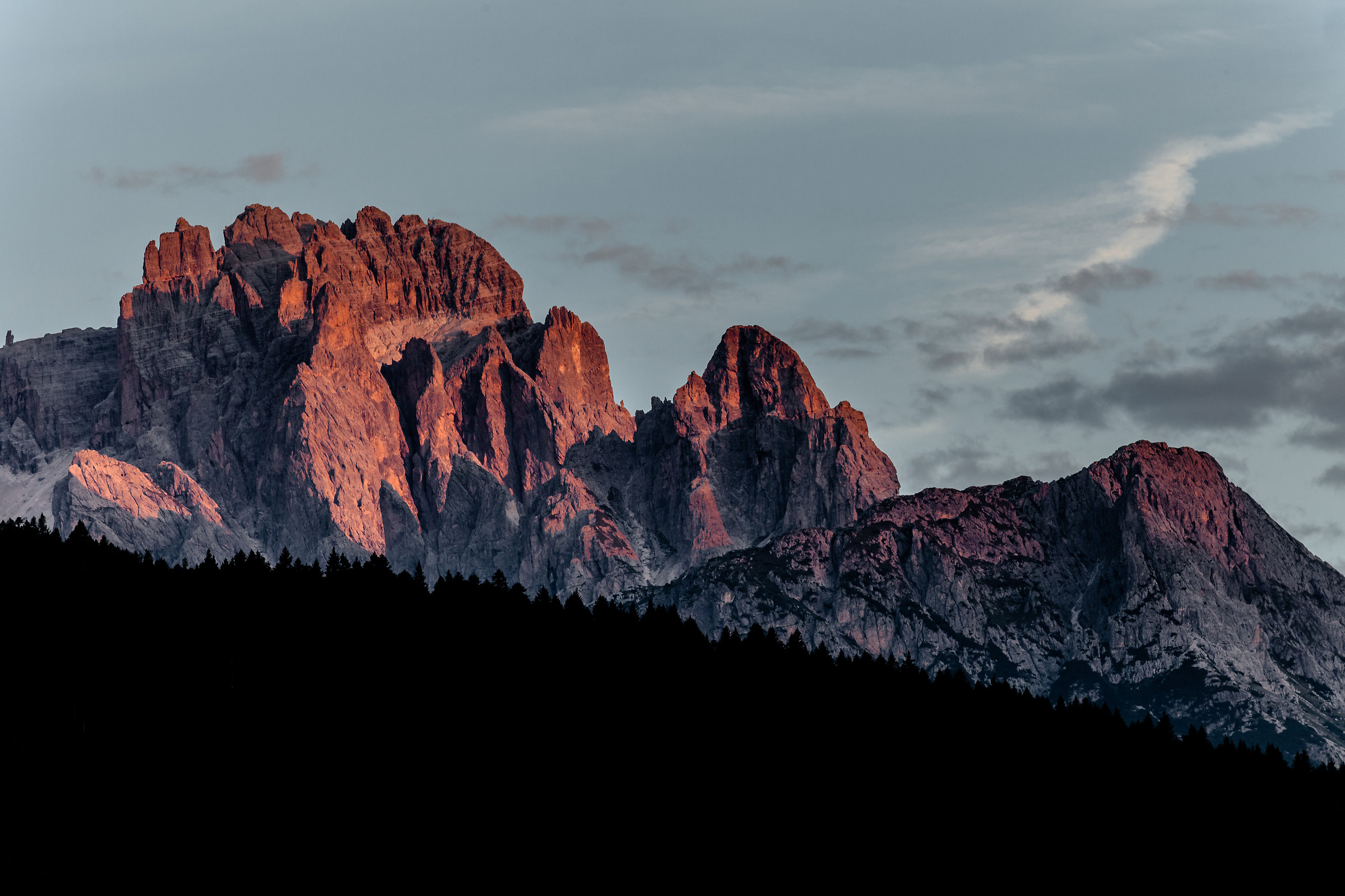 Sunrise on dolomites - enrosadira