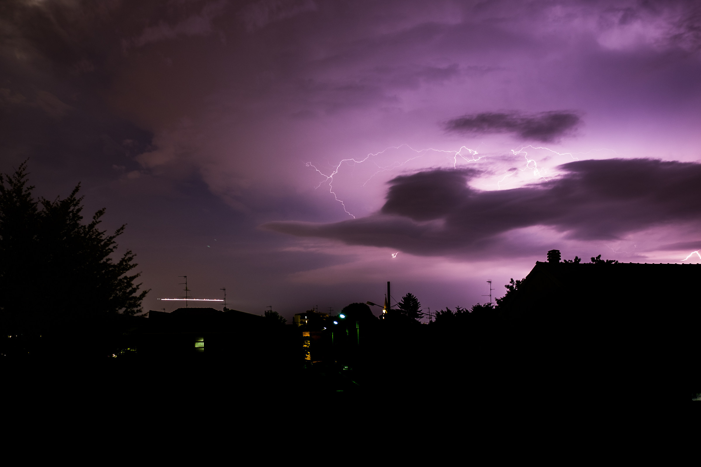 Lightning and Aircraft in Malpensa