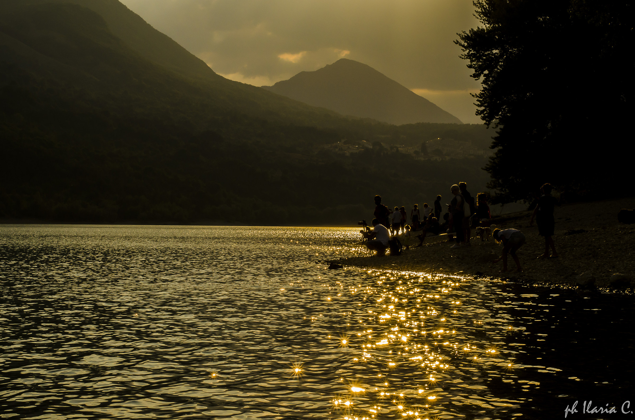 Tramonto al lago Villetta Barrea