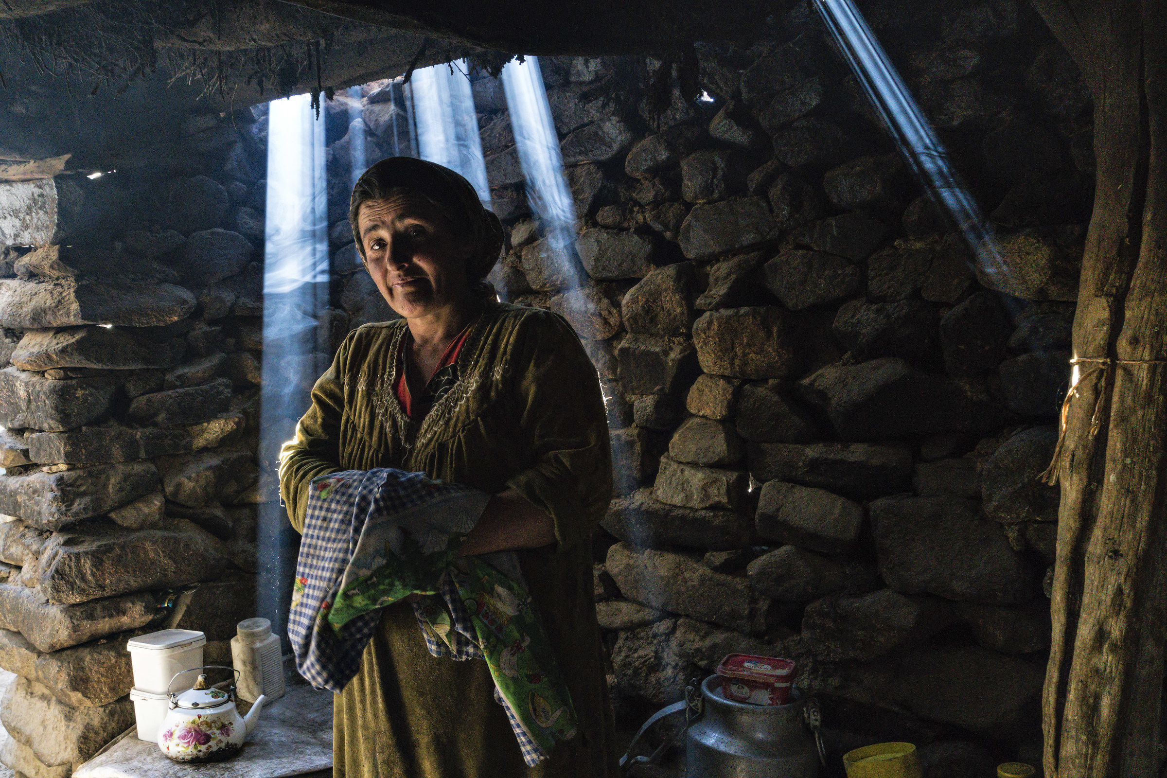 Pamir shepherds intending to make cheese
