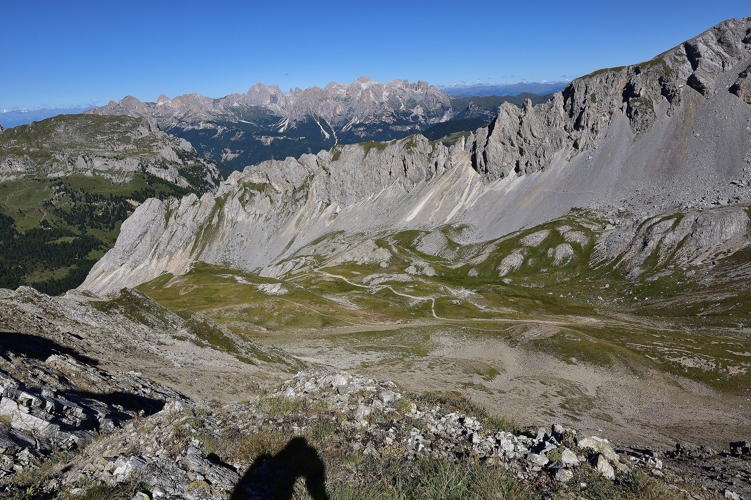 Dolomite panorama: seen from the Passo delle Selle