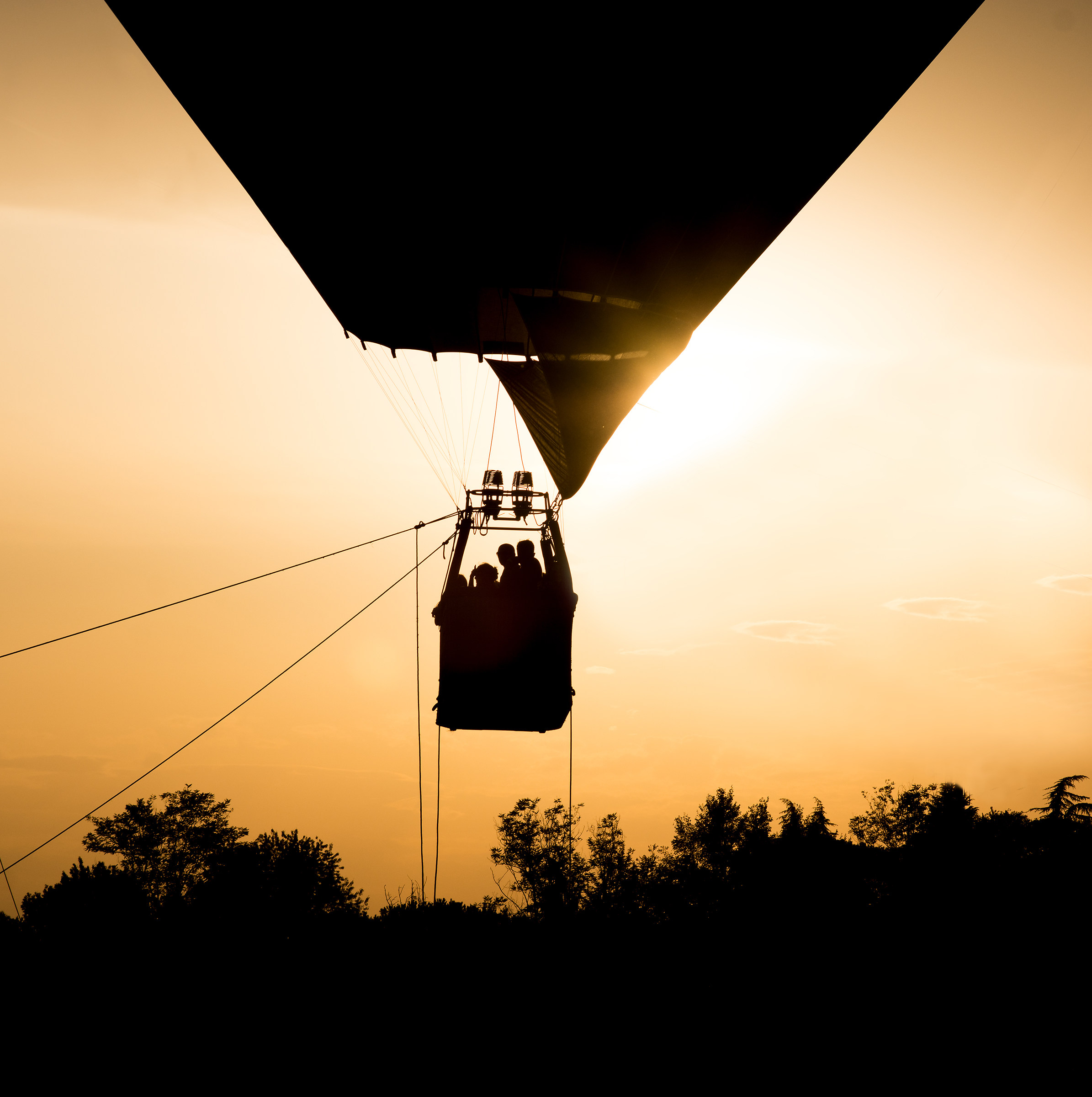 Silhouette at high altitude