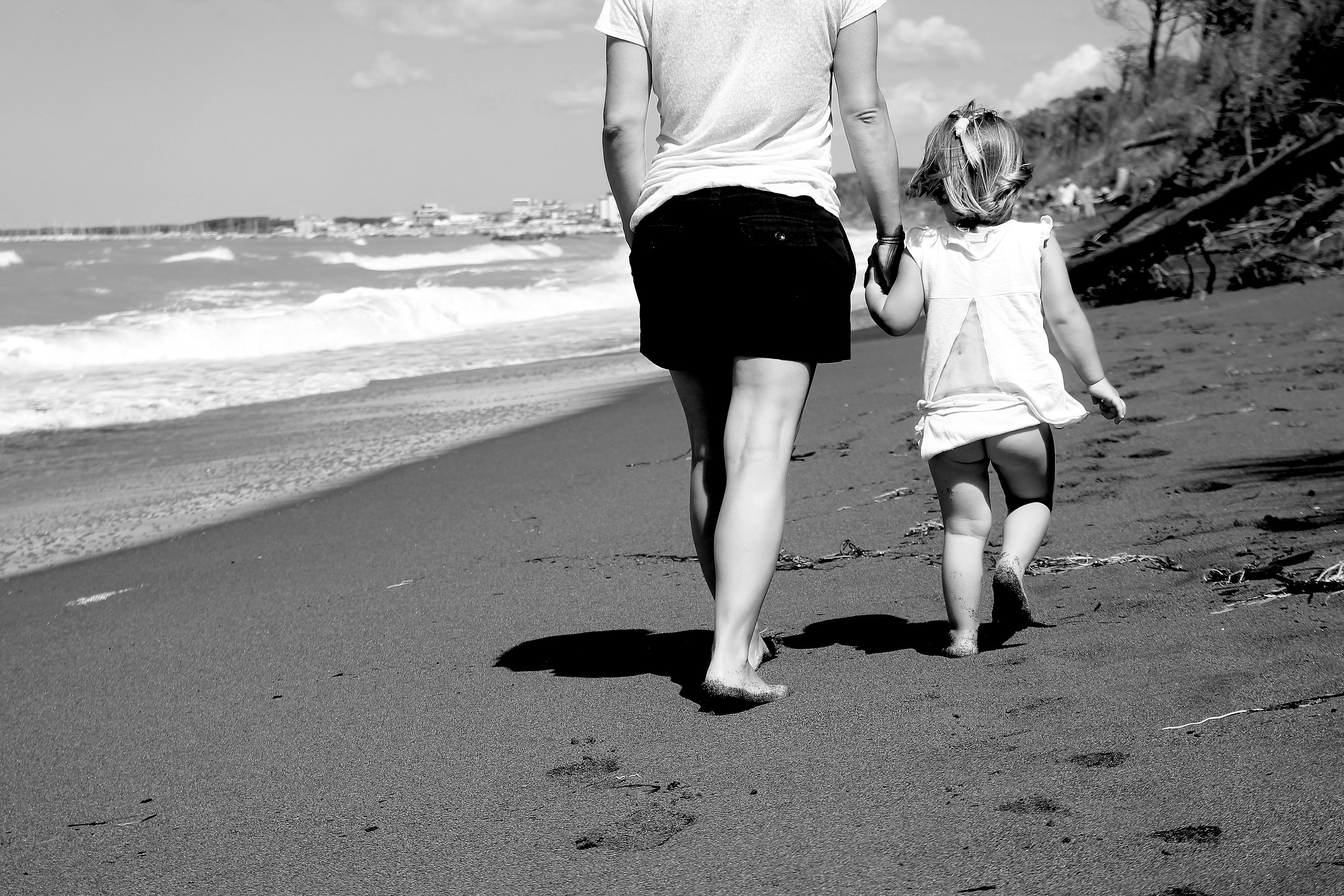 Walking to the beach