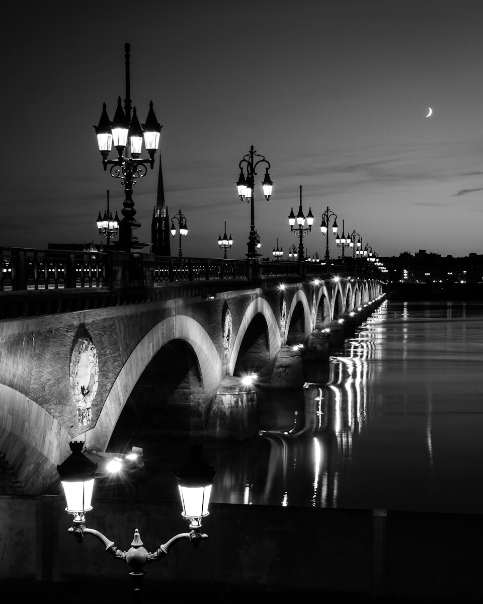 Pont de Pierre sur glace
