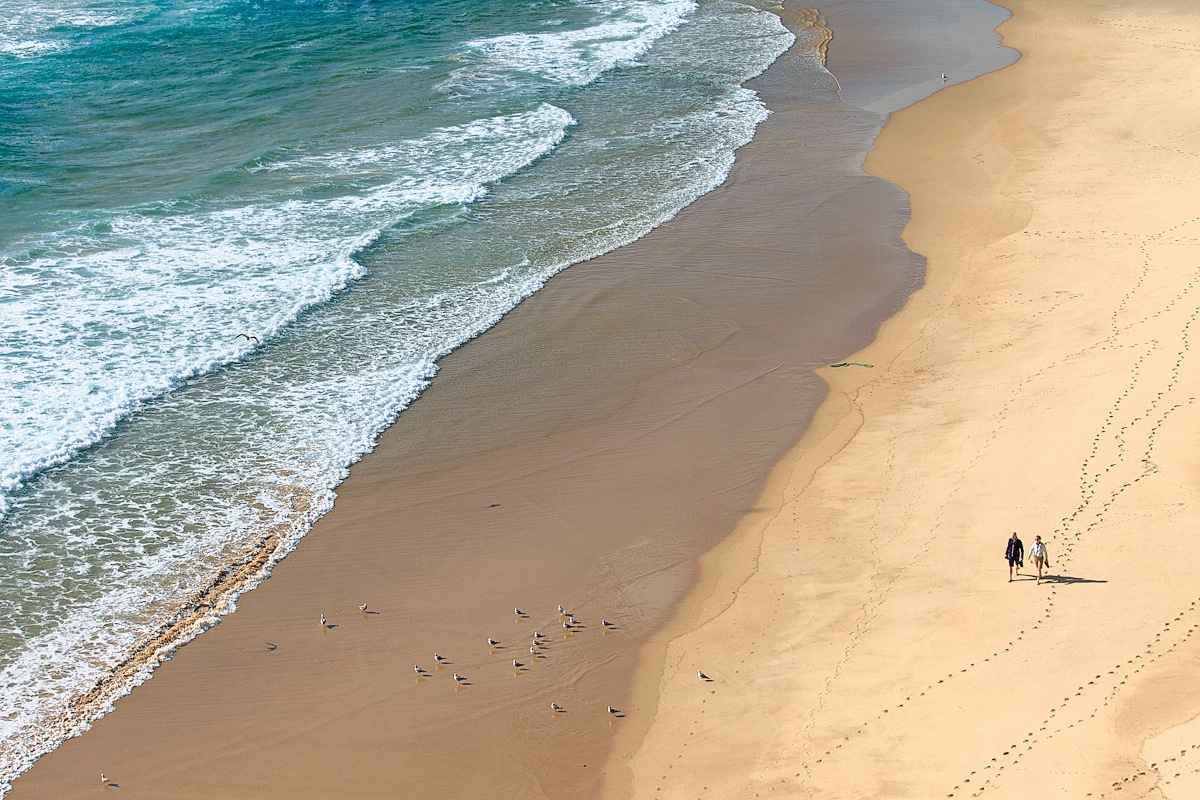 Walking on the beach