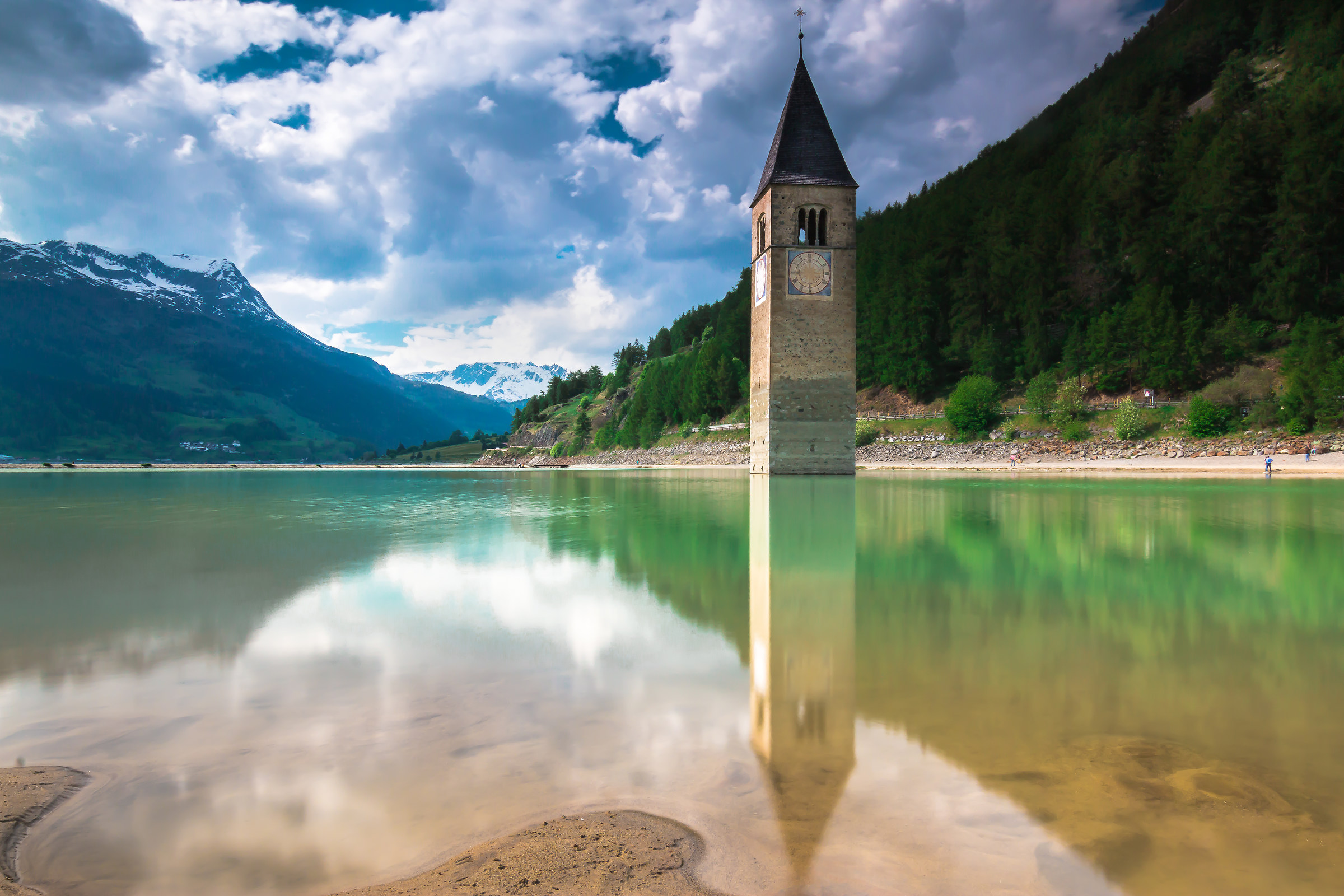 The bell tower on the water