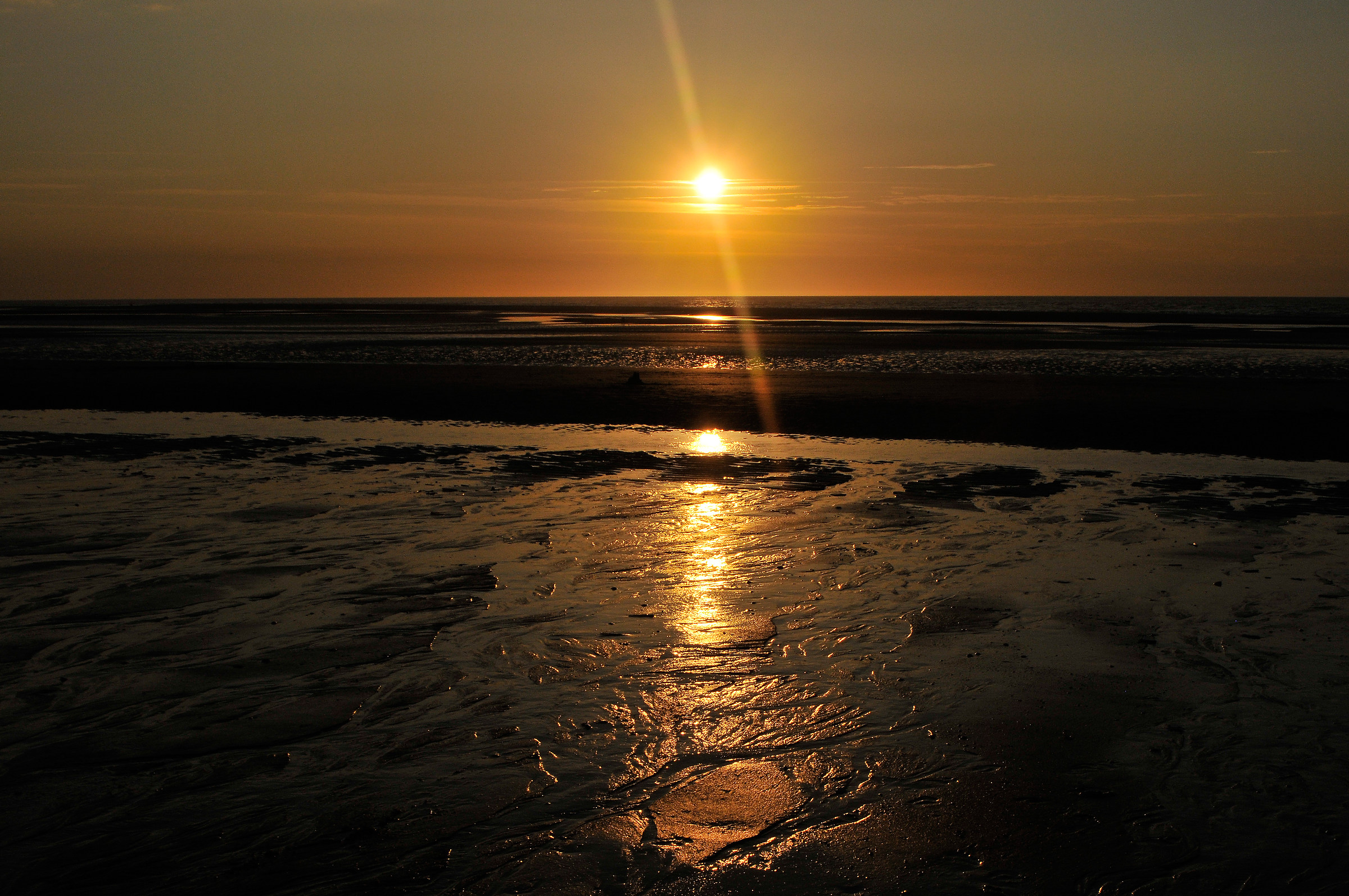 Tramonto in bassa marea