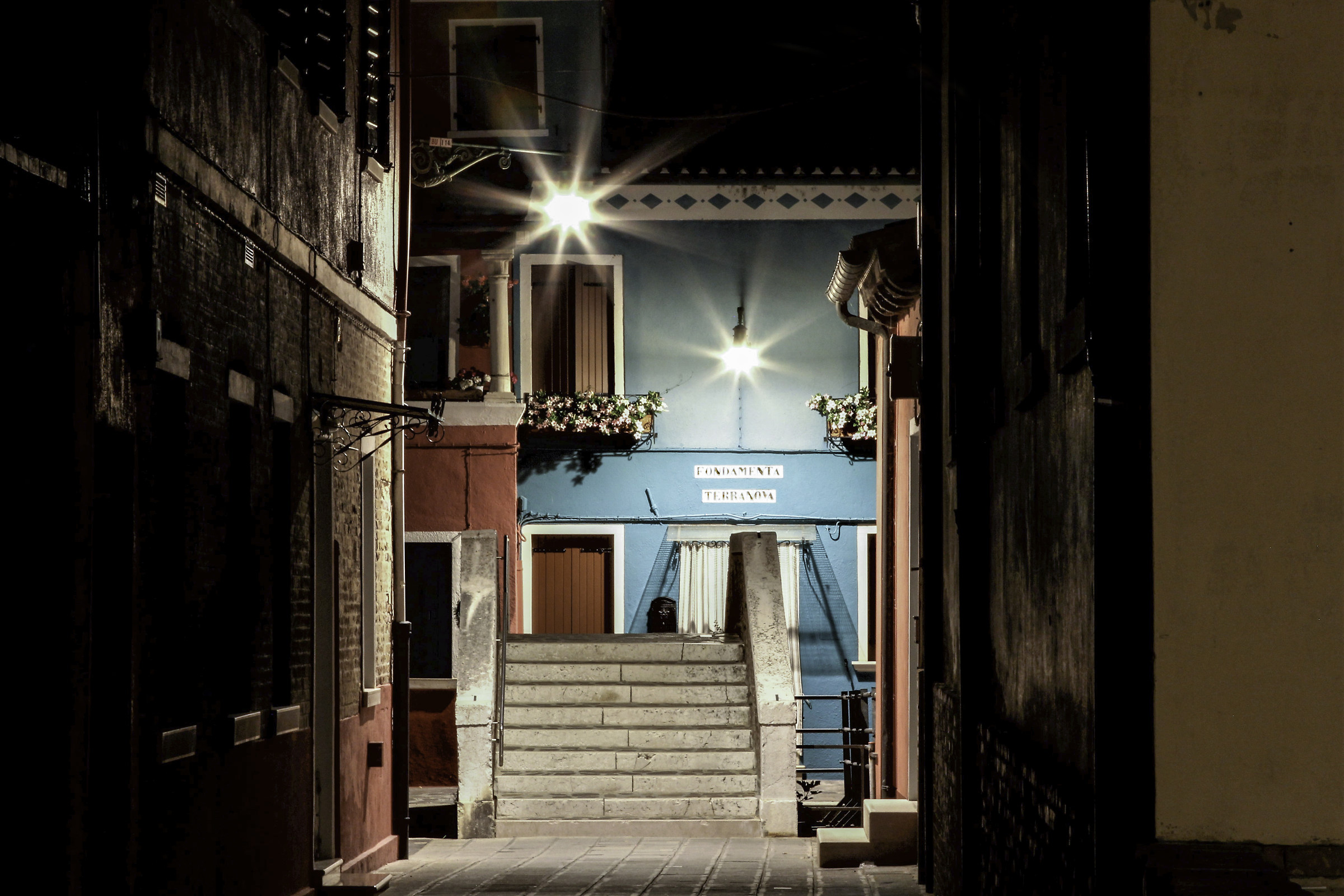 Scorcio di Burano di notte