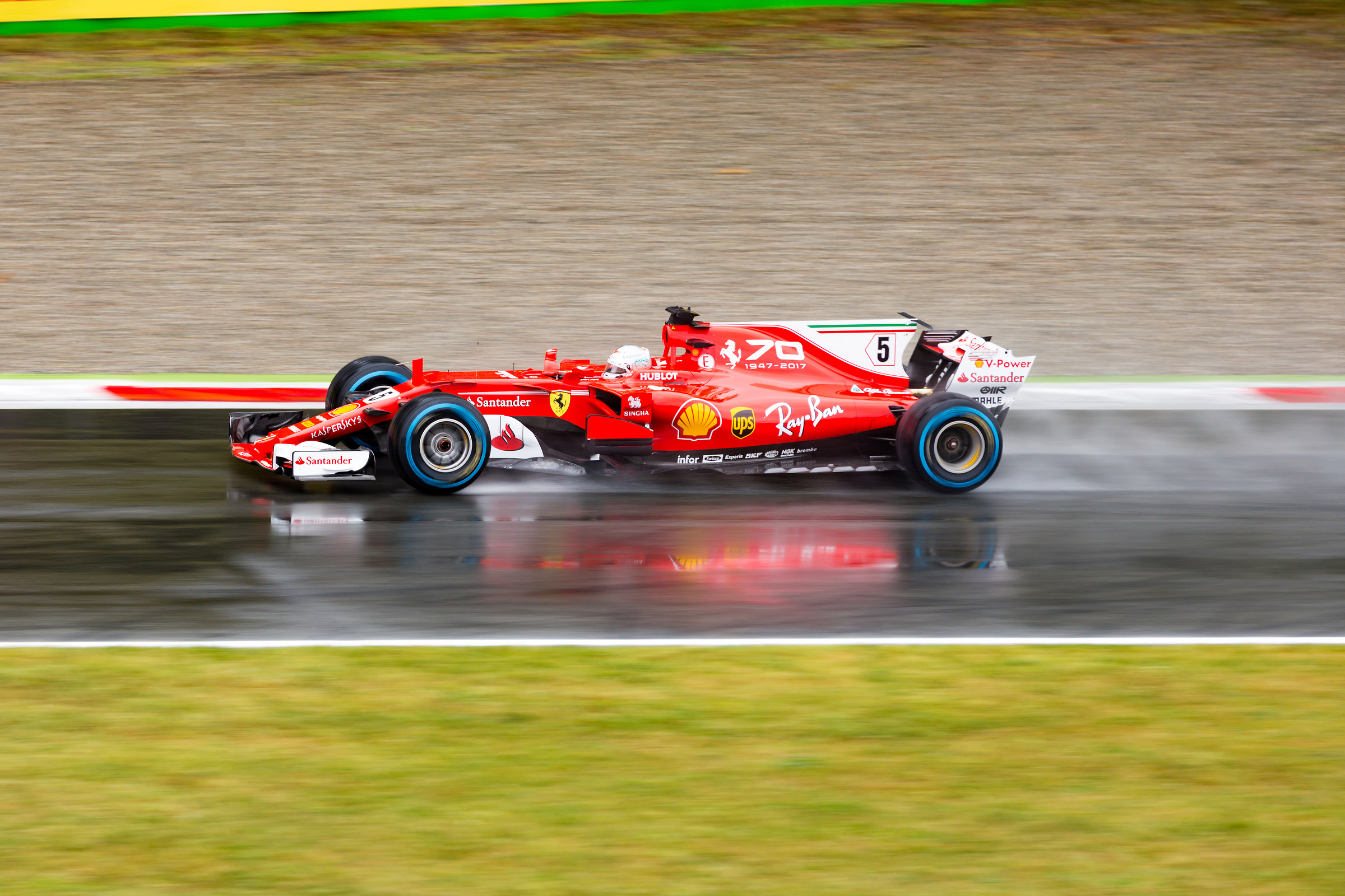 Seb in the first variant on the wet