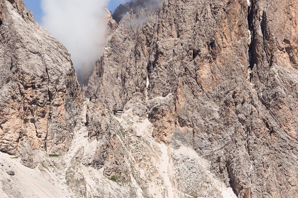 The Demez hut, between the "Five Fingers and" Sass...