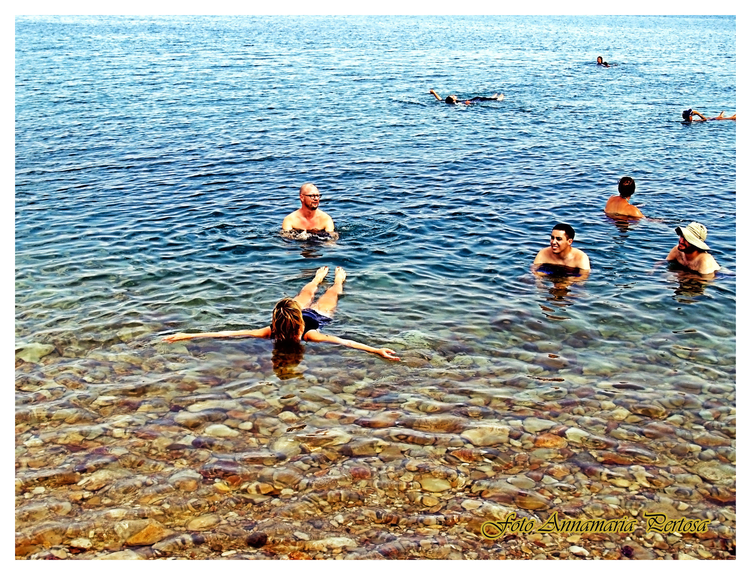 A bath in the Dead Sea