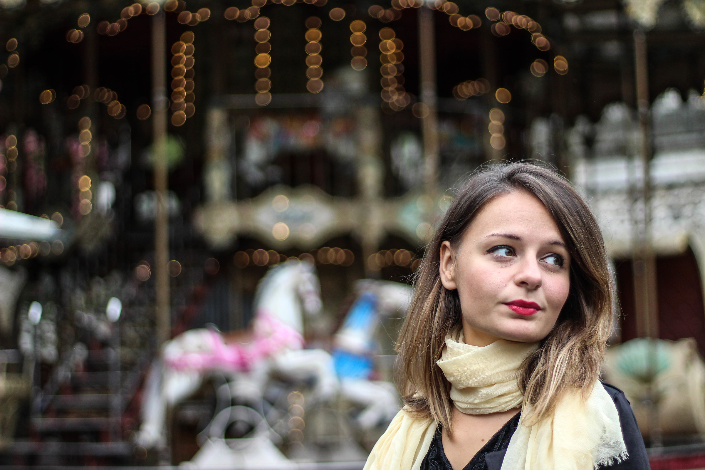 Portrait with carousel