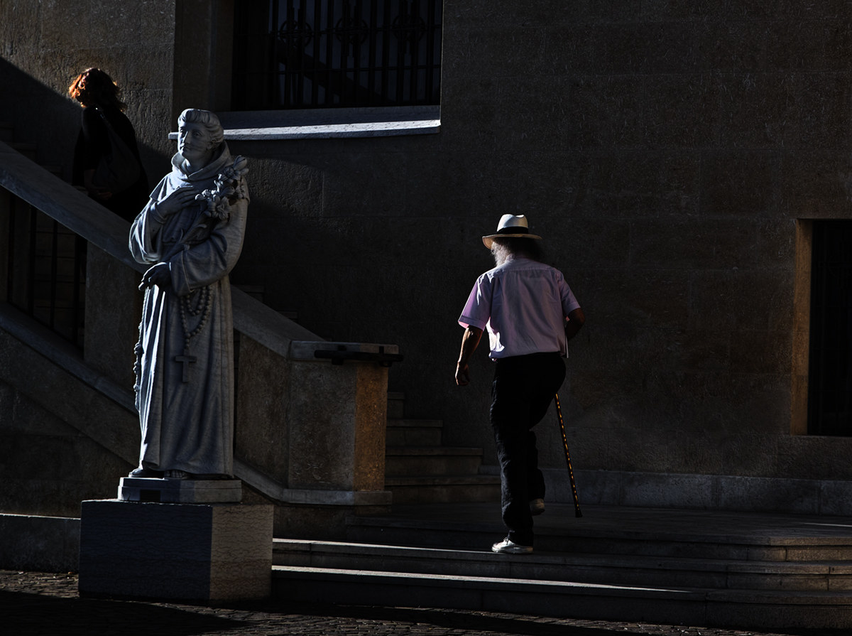 And I always stand here .....