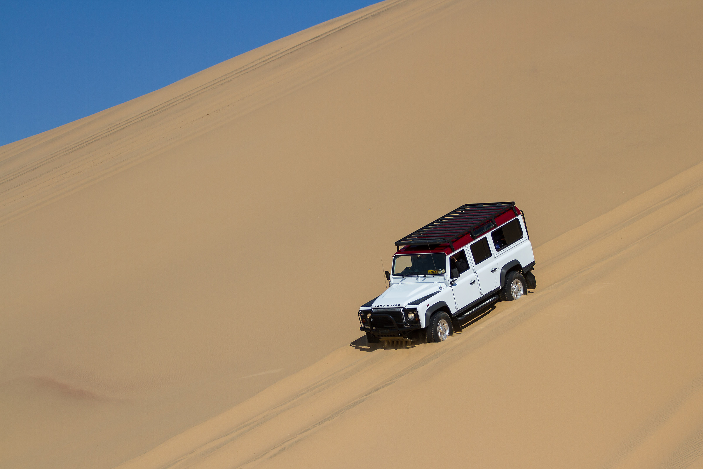 "skiing" on the dunes