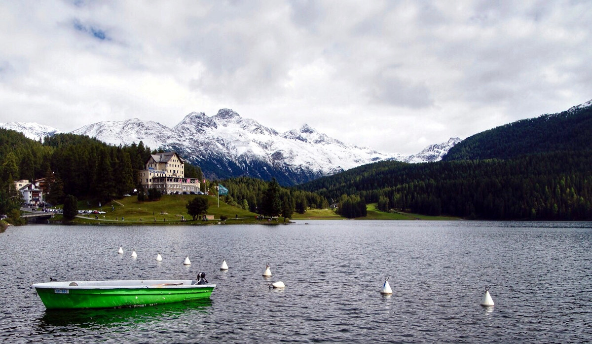 First snow in Saint Moritz