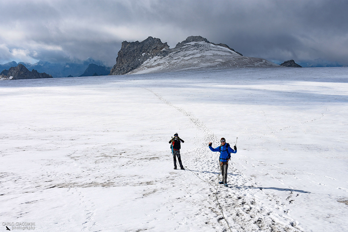 Compagni di cordata sul Pian di Neve