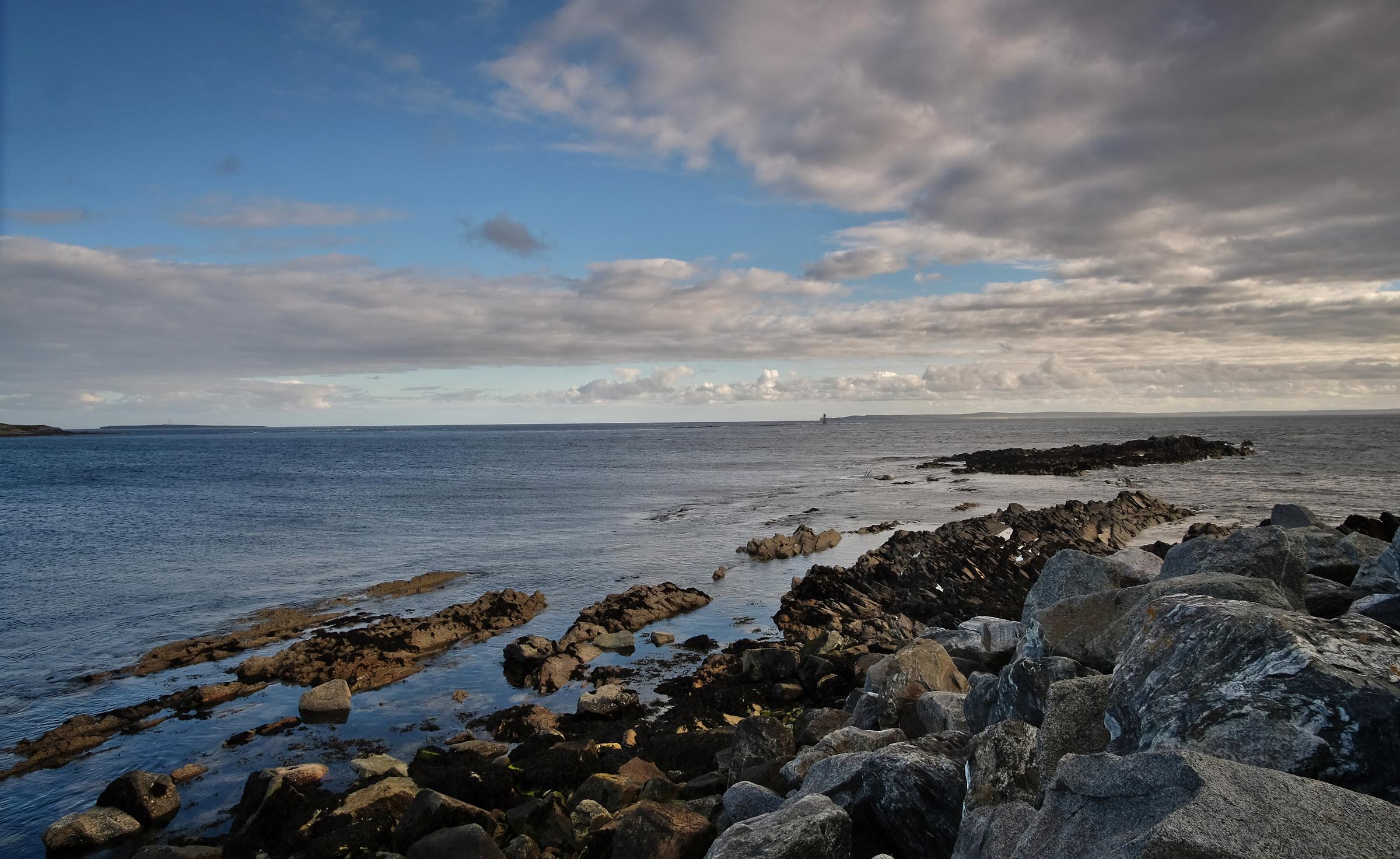 Rock layers in the sea