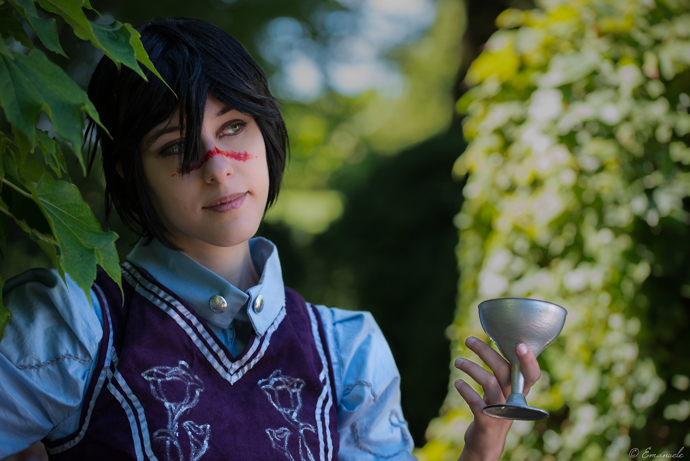 Cosplayer with goblet